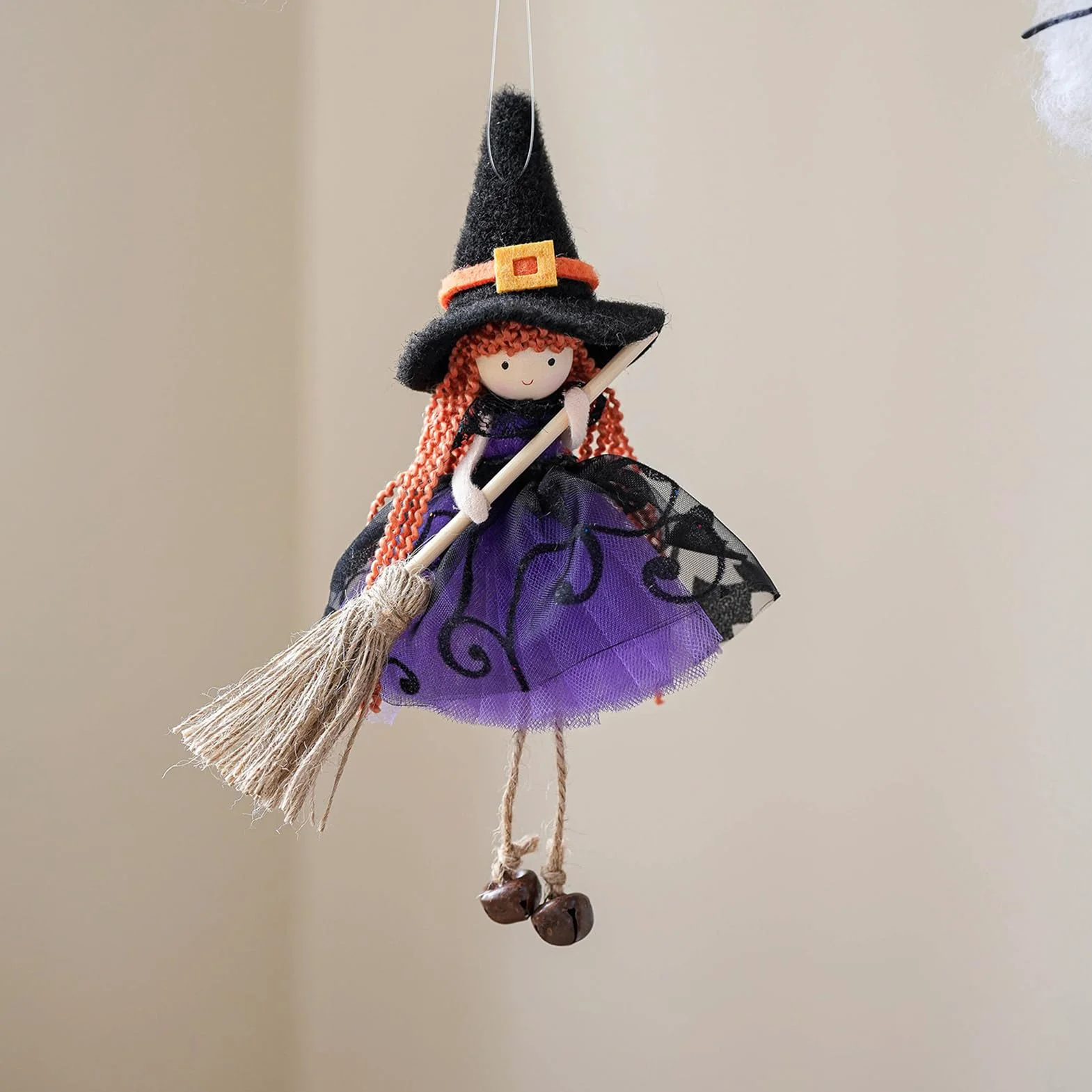 Muñeca de Bruja de Cocina Hecho a Mano Colgante Halloween Figura Coleccionable para Fiestas Decoración Exterior
