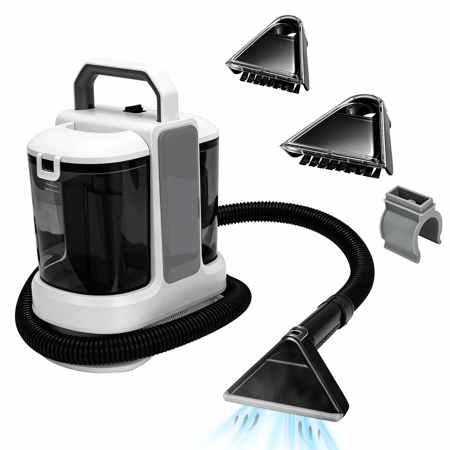 Limpiador De Tapicerías Y Alfombras Portátil 400w 13kpa - Máquina Limpiar Sofás Con Agua Y Aspiradora, Sistema De Doble Depósito Y Autolimpieza Para Colchones, Asientos De Coche Y Manchas Difíciles