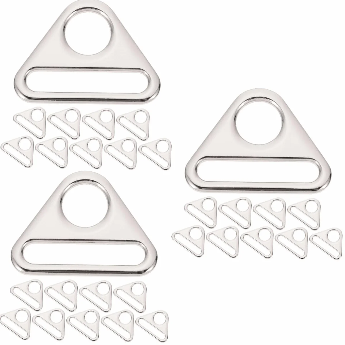 SHINEOFI 30piezas Hebillas De Triángulo Ajustables Para Manualidades Para Mochilas Suspenders y Proyectos De Costura Reemplazables y Fáciles De Usar