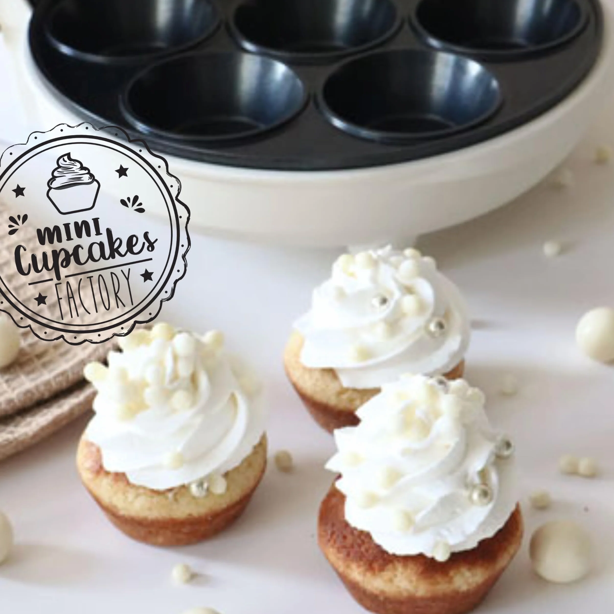 ScrapCooking - Máquina de Cupcakes y Muffins - Mini Cupcakes Factory - Aparato para Hacer Muffins en 5 Minutos - Idea de Regalo para Repostería y Cocina - Receta Incluida - 3892