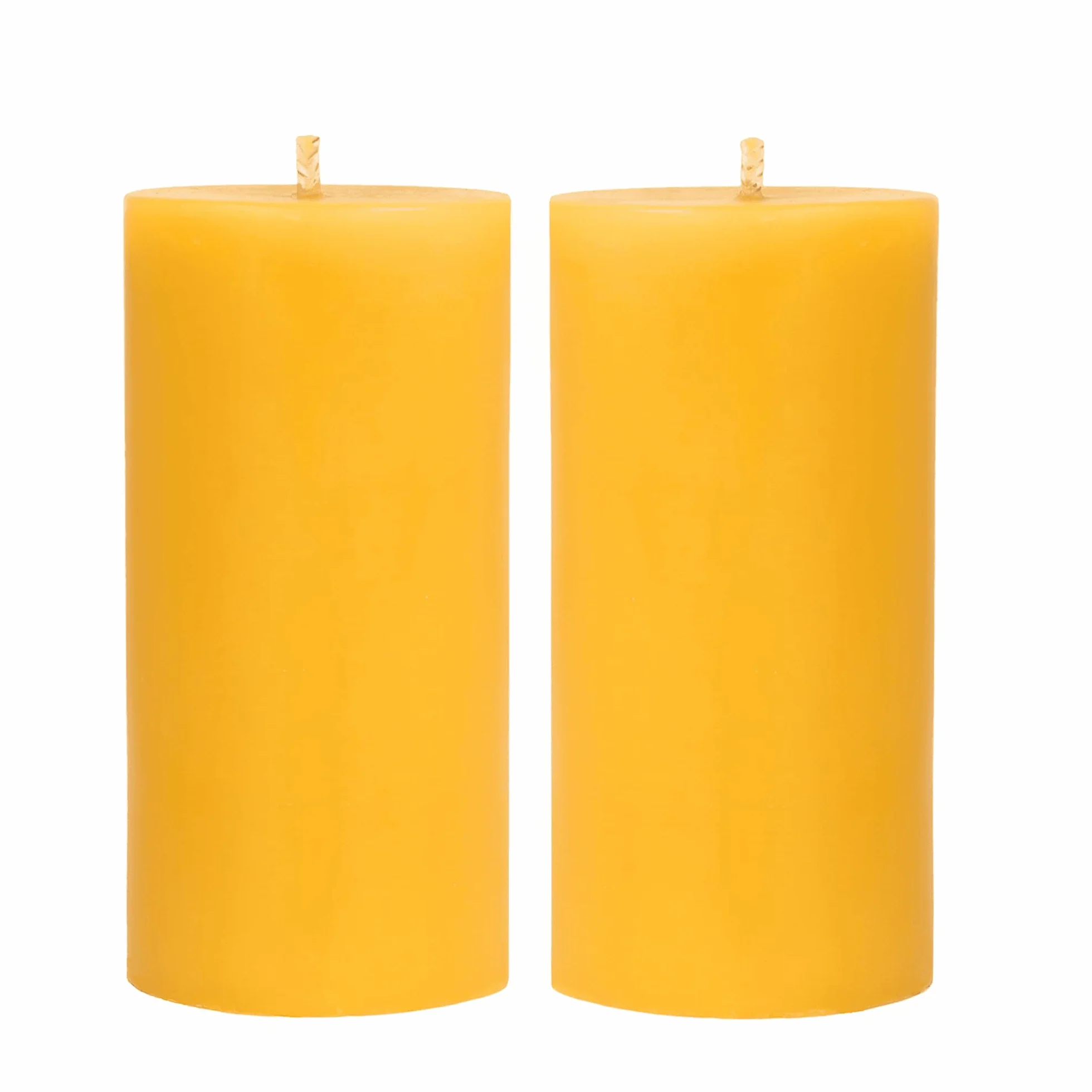 Velas de Cera de Abeja Natural 100% Pura Decorativas Grandes 2 pz 5x10 cm 35 horas