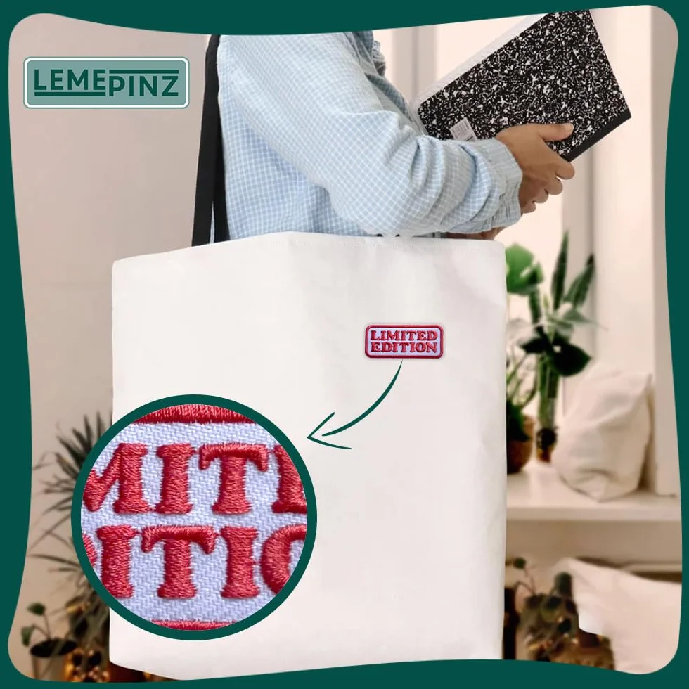 Parche de edición limitada, tamaño 7,6 cm, parches de bordado con cita limitada, para sombreros, ropa, mochilas, jeans, parches para coser, parches de tela, parches rosados, regalo de moda