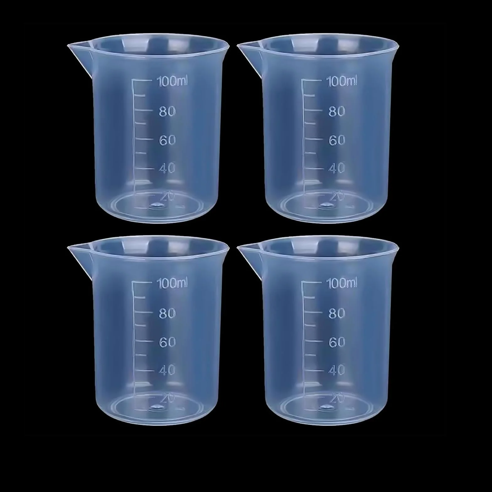 Vasos de Medición 4 Pcs Vaso Medidor Cocina con Escalas Precisas Plástico Reutilizables