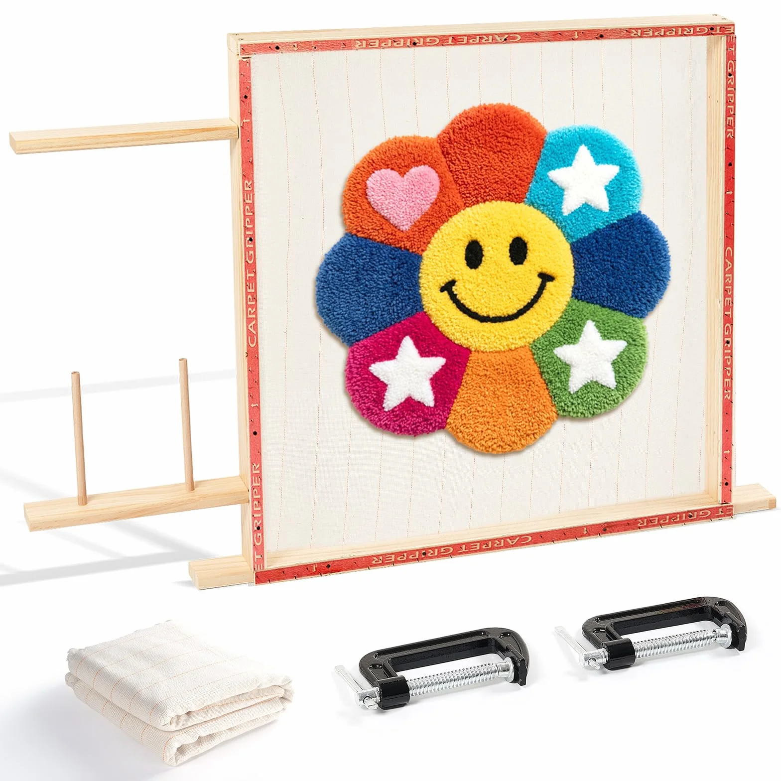 BESGEER 29,5" x 29,5" Marco de Tapiz y Tufting para la Fabricación de Alfombras