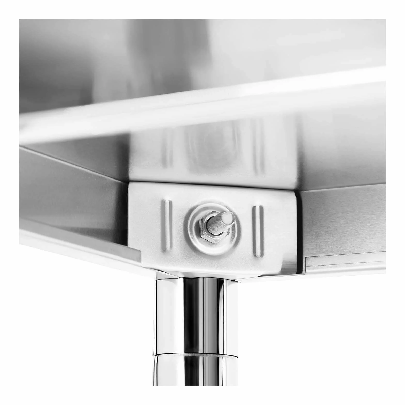 Royal Catering Estantería De Metal Estante Metálico RCER-6040 (Dimensiones: 60 x 40 x 180 cm, Hasta 200 kg, 4 estantes, Acero inoxidable)