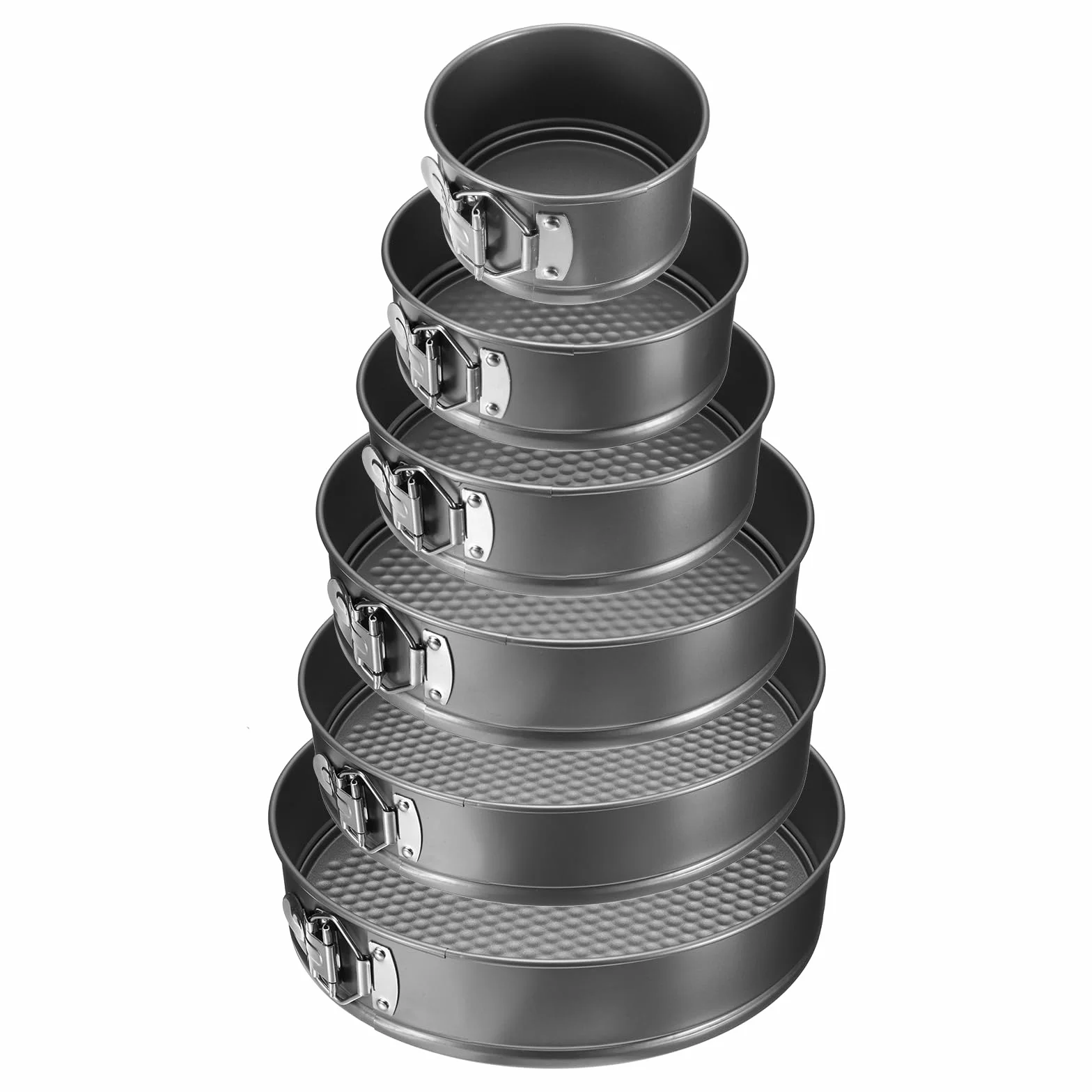 uxcell Molde desmontable antiadherente para tartas de 4/7/8/9/10/12 pulgadas con parte inferior extraíble, moldes redondos a prueba de fugas para hornear, pasteles de queso, pizza, galletas, color