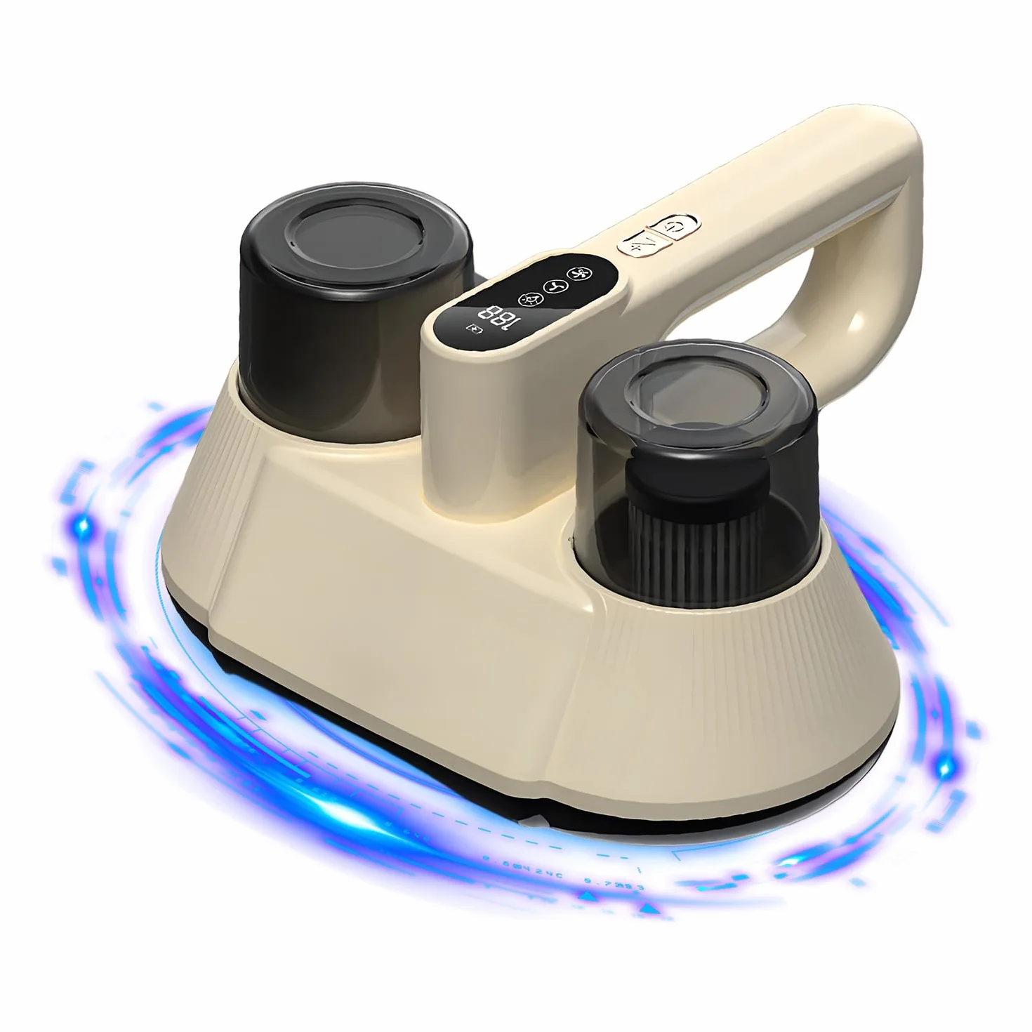 Aspirador de ácaros para colchones, 100 W, portátil, inalámbrico, con doble aspiradora y UV-C y ultrasonido para la limpieza de ropa de cama y sofá