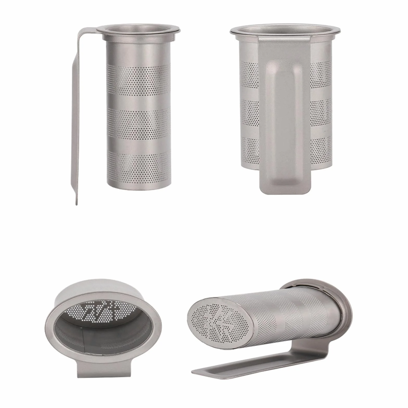 Colador de té de titanio, Infusor de té de malla Extra fina, divertidos utensilios de cocina resistentes al calor, tetera para tazas, teteras, familia