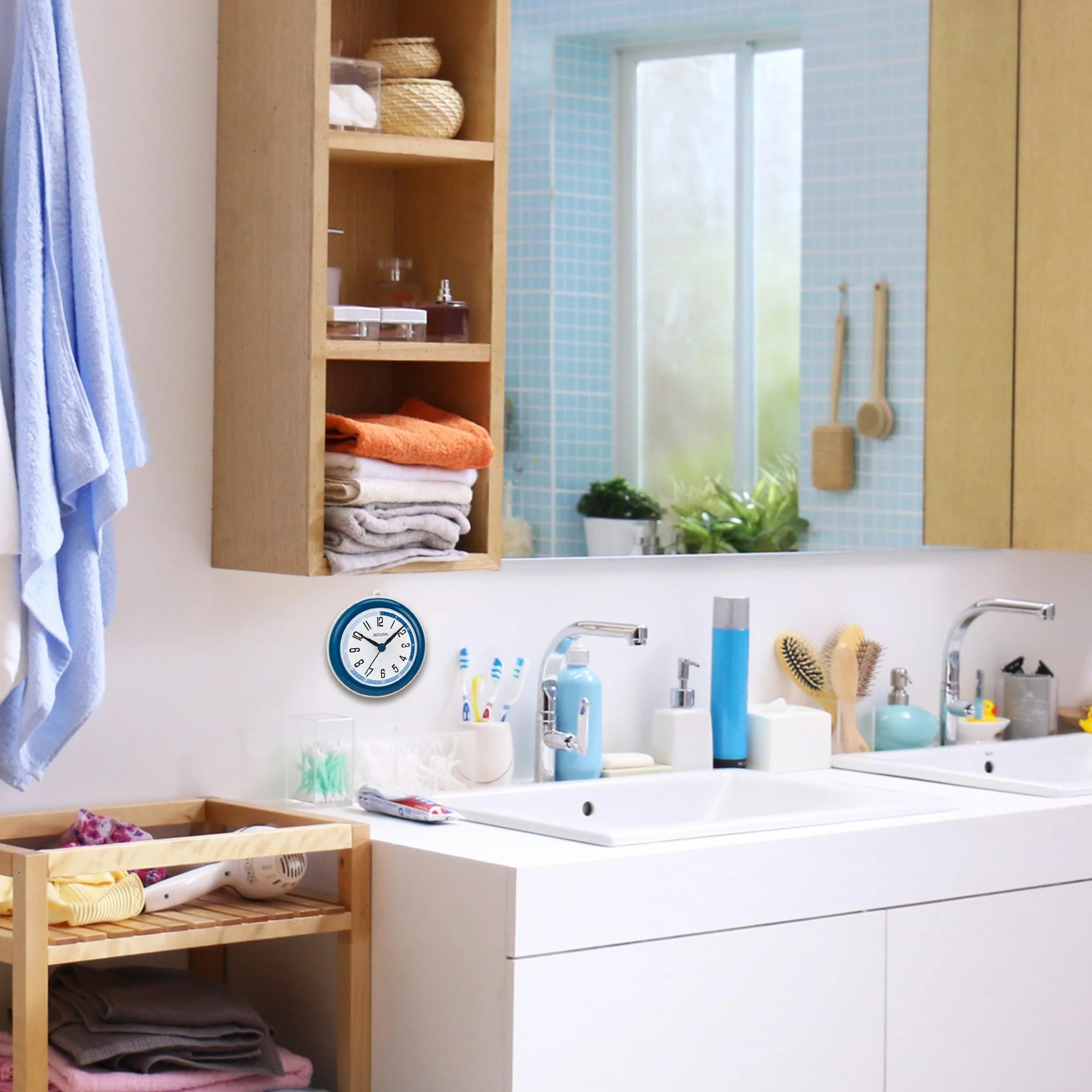 Bulova Reloj C4882 Shower Mate Azul Blanco