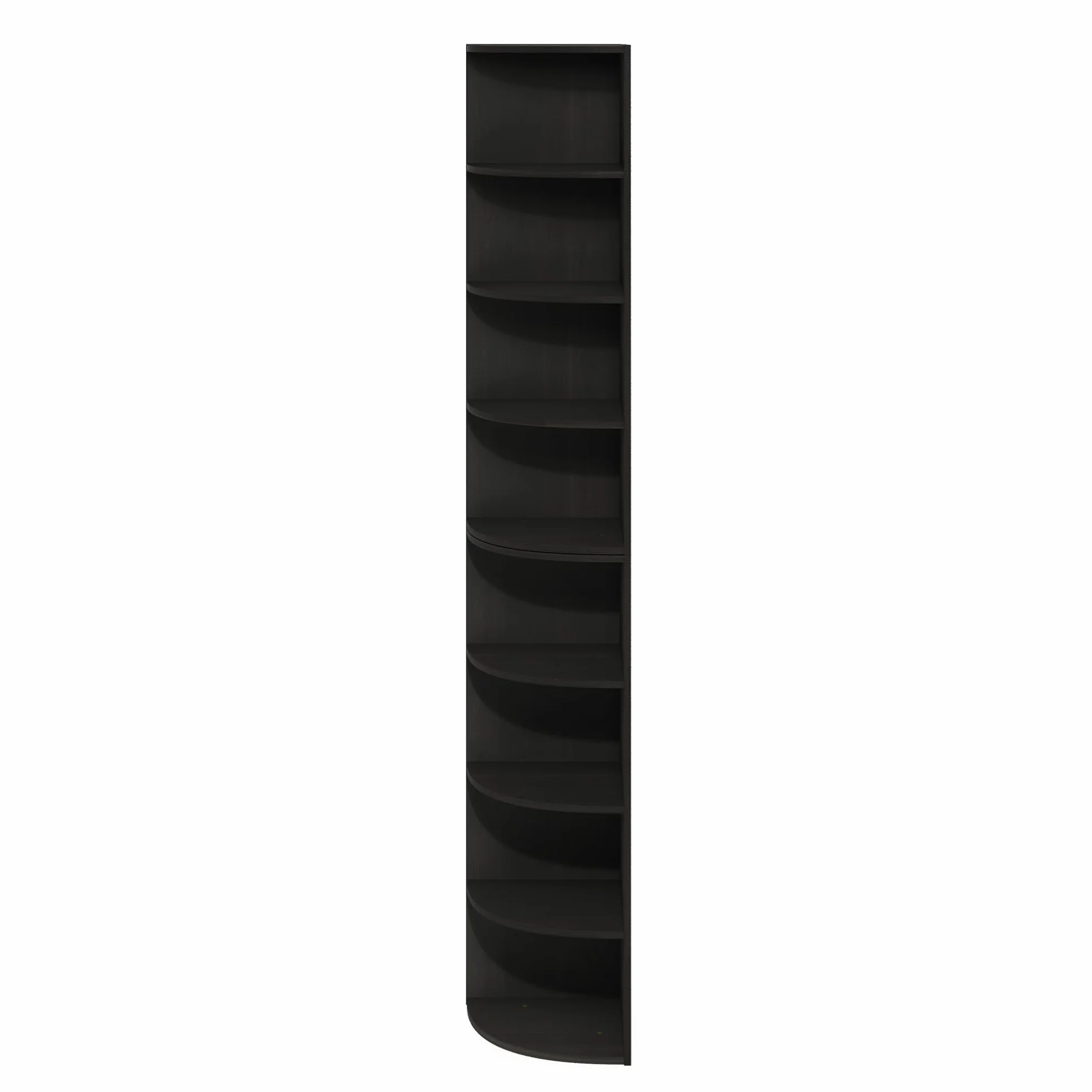 Furinno ECON Estantería Esquinera De 8 Niveles para Libros, Ideal para Organizar Y Almacenar En Sala De Estar Y Oficina En Casa
