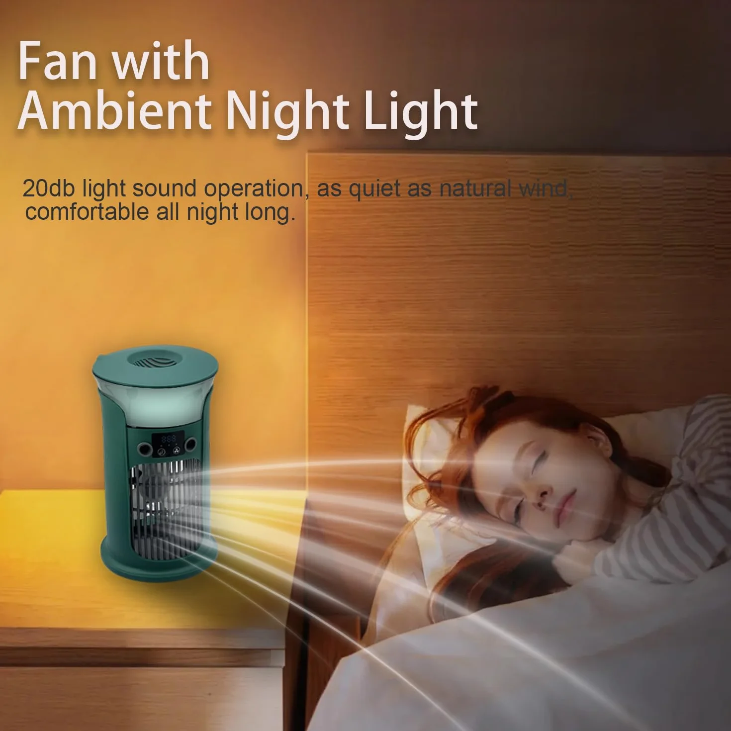 Ventilador portátil USB, enfriador de aire personal, humidificador, ultrasilencioso