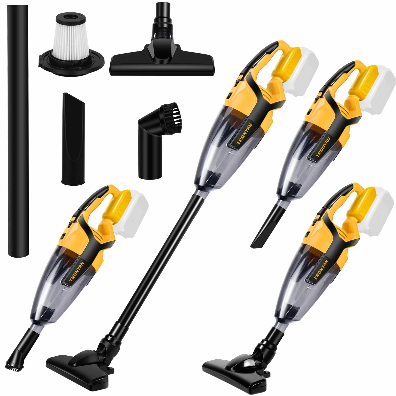 Aspiradora inalámbrica compatible con batería DEWALT de 20 V (batería no incluida), aspiradora de mano para el hogar, barco, taller, coche, pelo de mascotas, solo herramienta de muebles