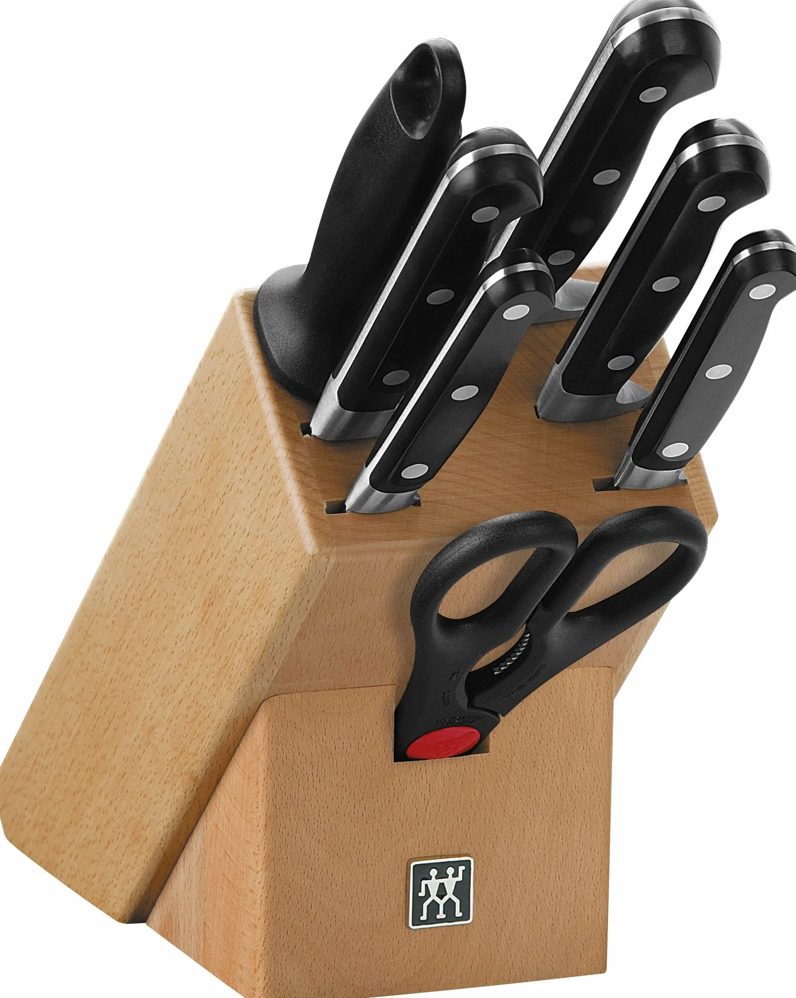 ZWILLING Professional S bloque de cuchillos, portacuchillo, 8 piezas, acero especial inoxidable, negro, Made in Germany