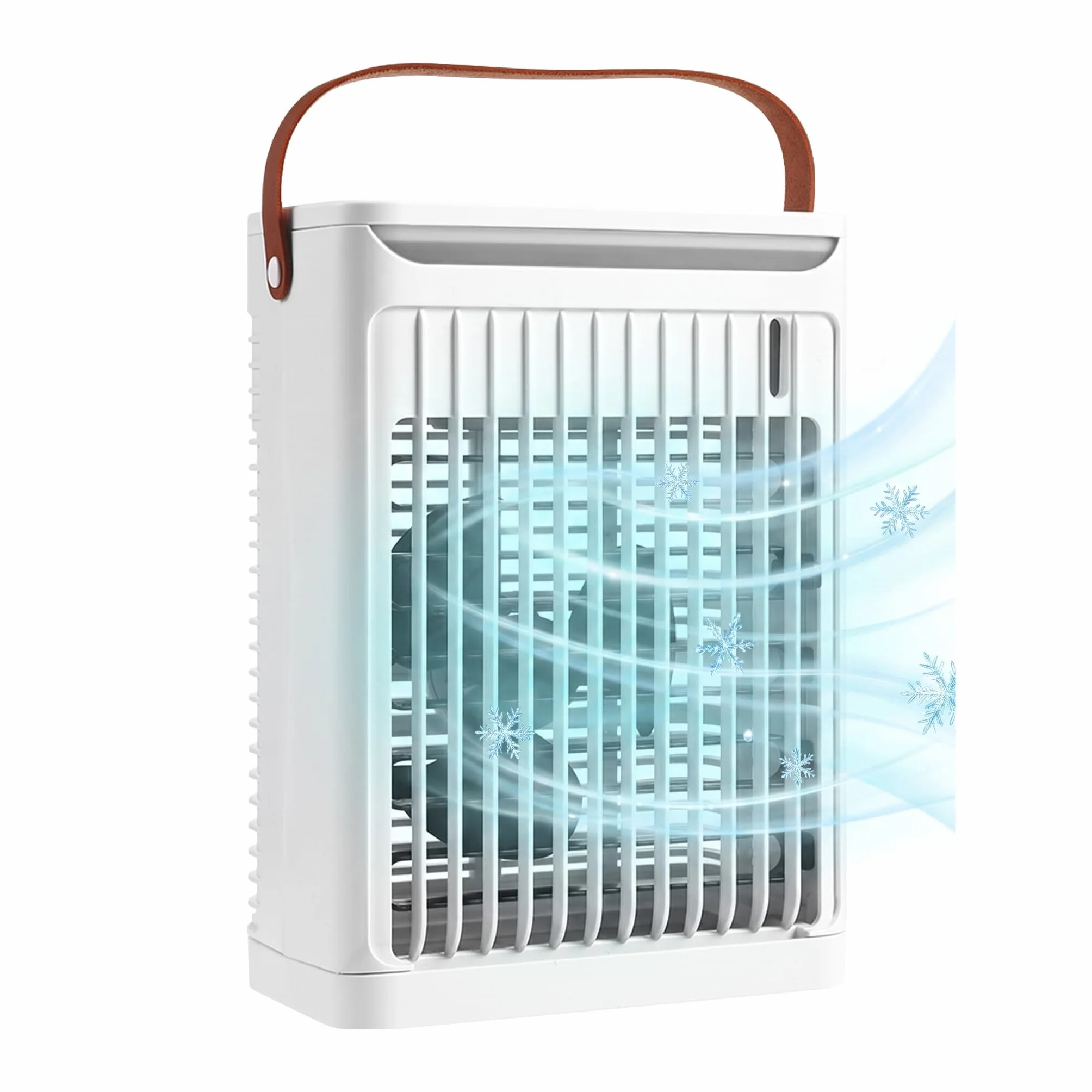 Enfriador de Aire Evaporativo, Mini Enfriador de Pantano Portátil con 5 Velocidades y 2 Modos de Niebla de Enfriamiento, Luz Nocturna LED de 7 Colores, Tanque de Agua Grande de