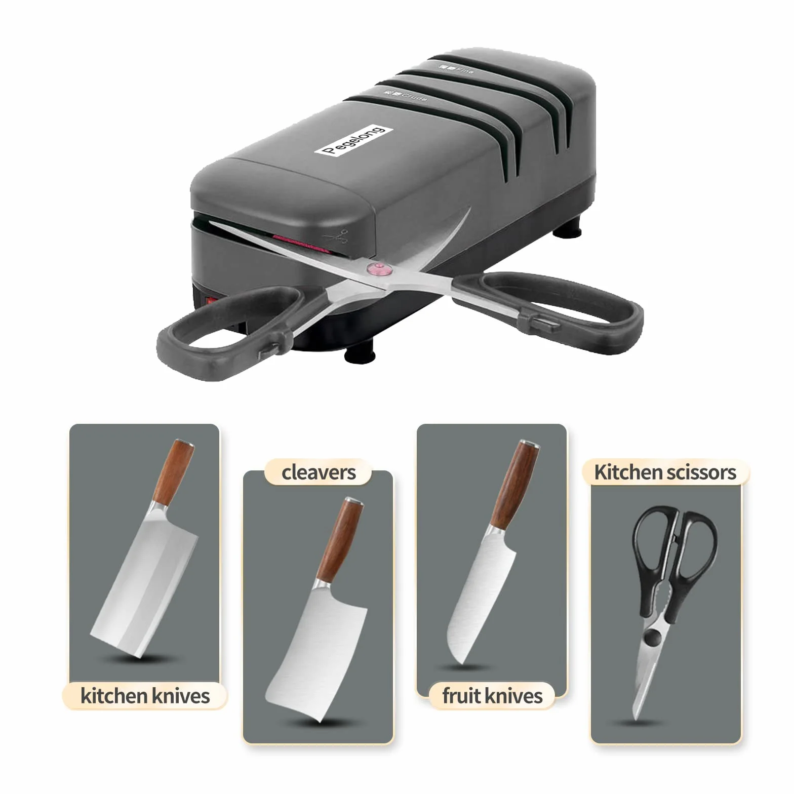 afilador de cuchillos de cocina eléctrico de tijeras de 50w a 12.6 grados de biselado para afilar rápidamente, afilador de destornilladores ranurados con ruedas reemplazables S820