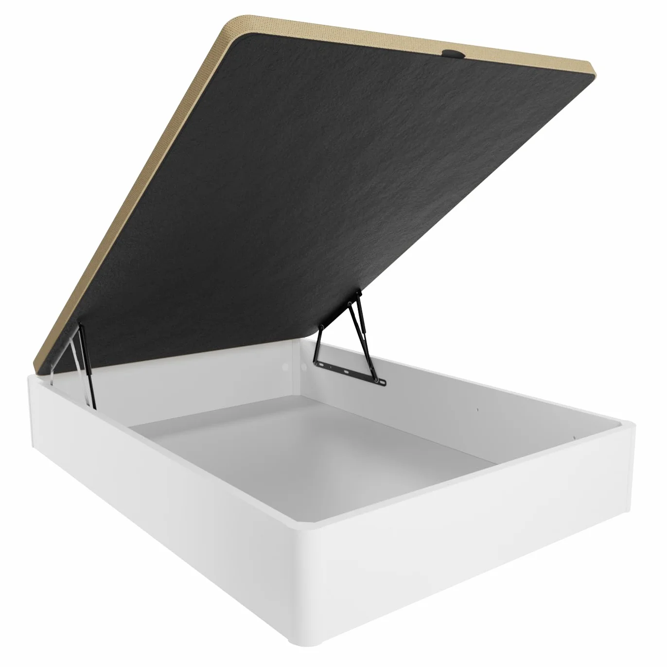mattfy - Canapé Abatible de Madera Súper Reforzado con Gran Capacidad, Esquinas Redondeadas, 135 x 190, Blanco
