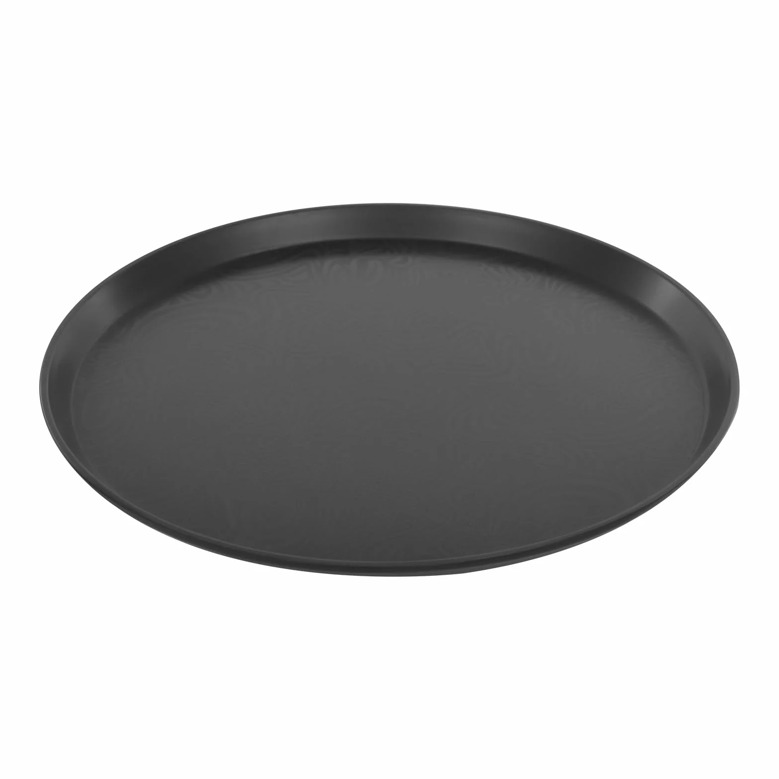 8 bandejas redondas de poliuretano, 40 cm, antideslizantes, redondas, para servir, color negro