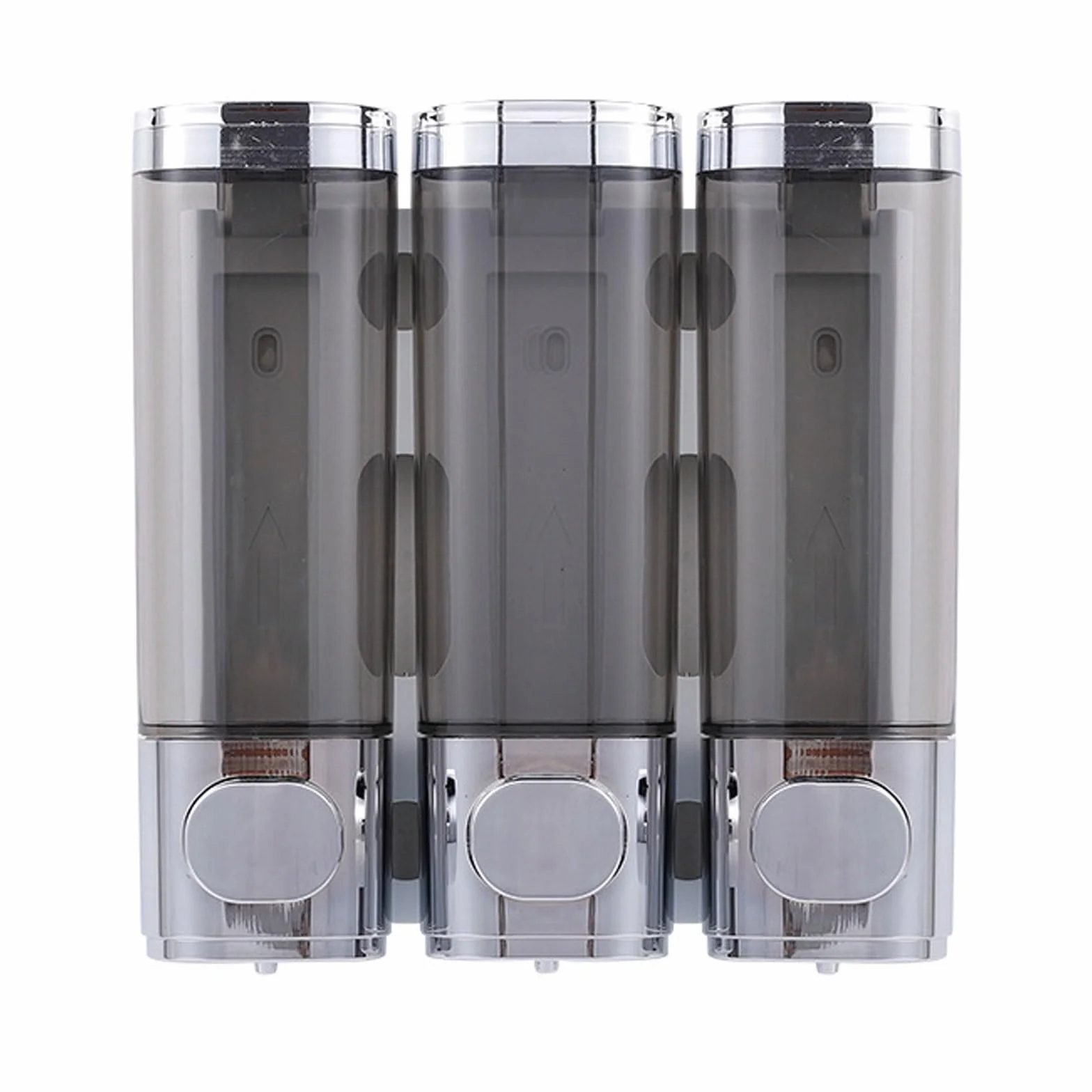 dispensador Dispensador de jabón de Pared Manual de Tipo pulsador. Dispensador de jabón de Manos Apto Compatible with hogares, hoteles y cocinas. automatico(Silver B,Triple)