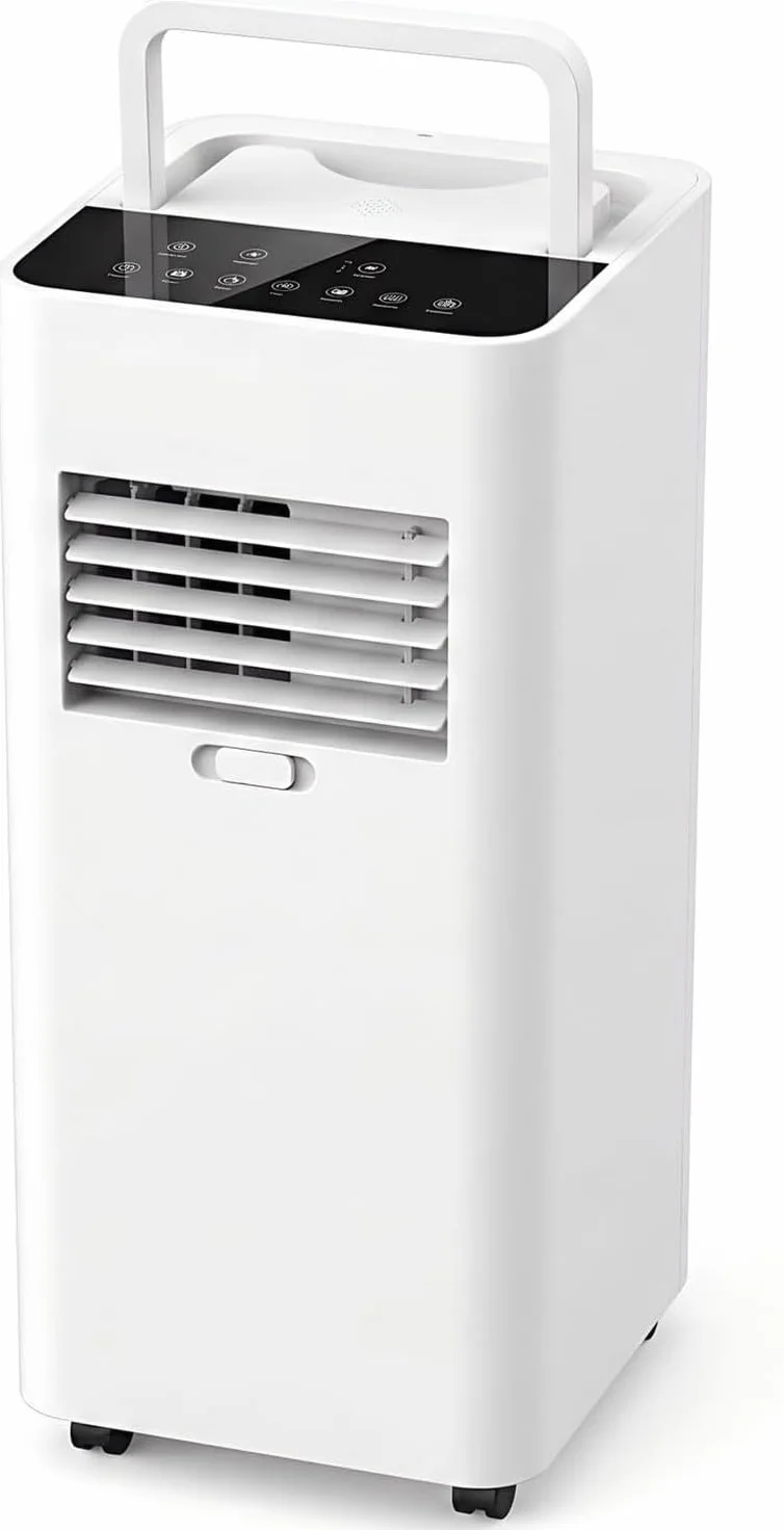 Aire Acondicionado Portátil con Enfriamiento Rápido para Habitaciones de hasta 25m2, 30dB Modo Sueño Silencioso, Temporizador 24H, Deshumidificador, para Hogar