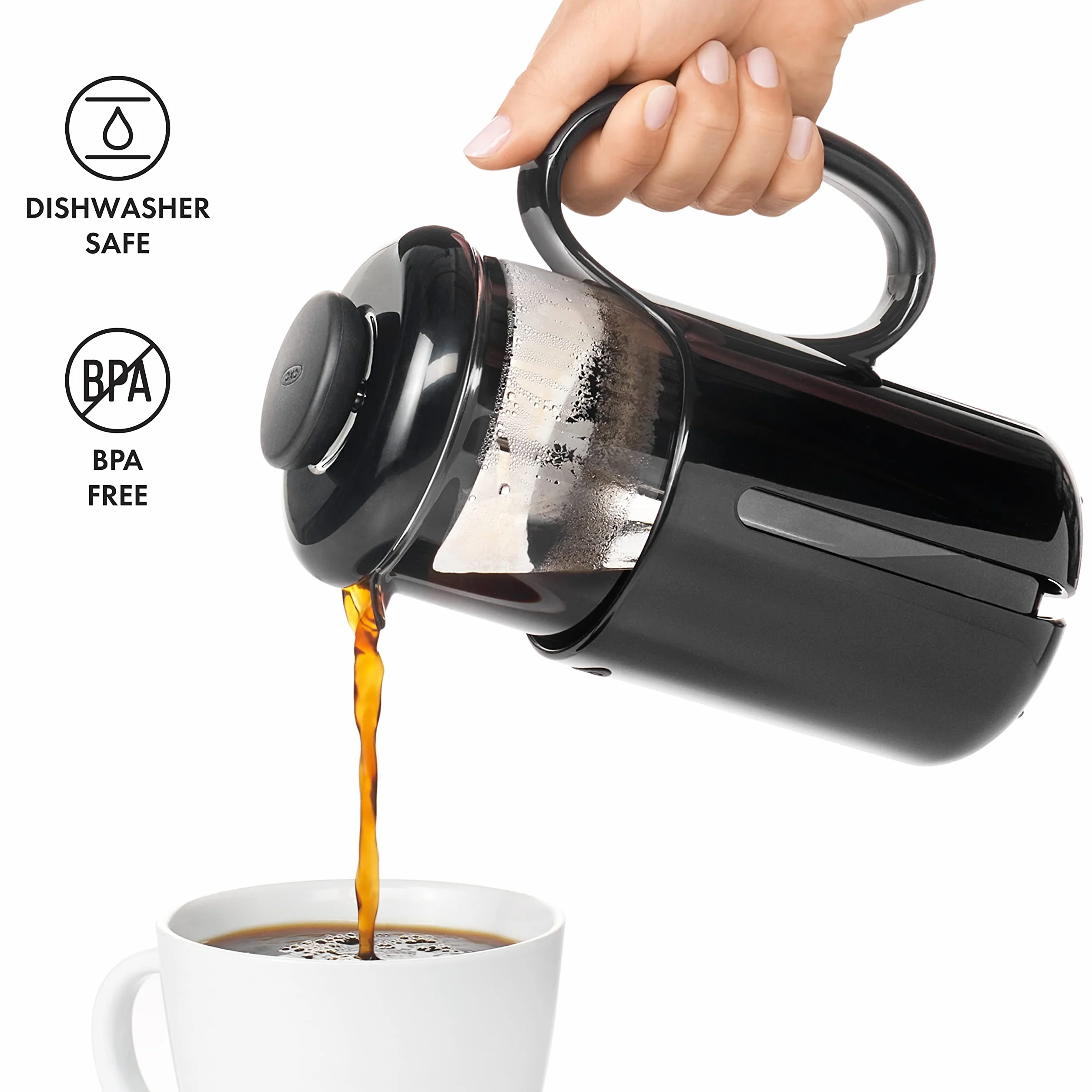 OXO Prensa francesa Good Grips Venture 11181100, plástico, color negro
