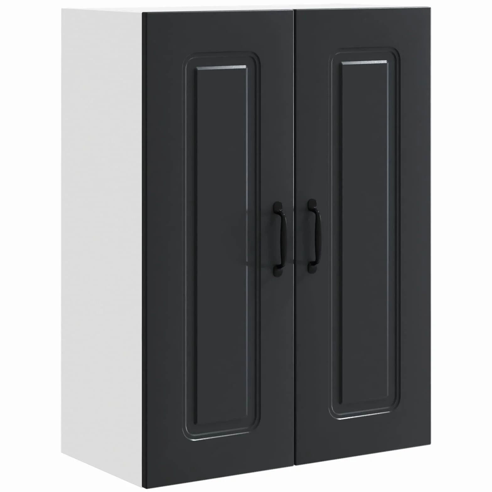 Mueble de Cocina Kalmar Negro 60 x 31 x 80 cm, Gabinete de Cocina Rectangular Moderno