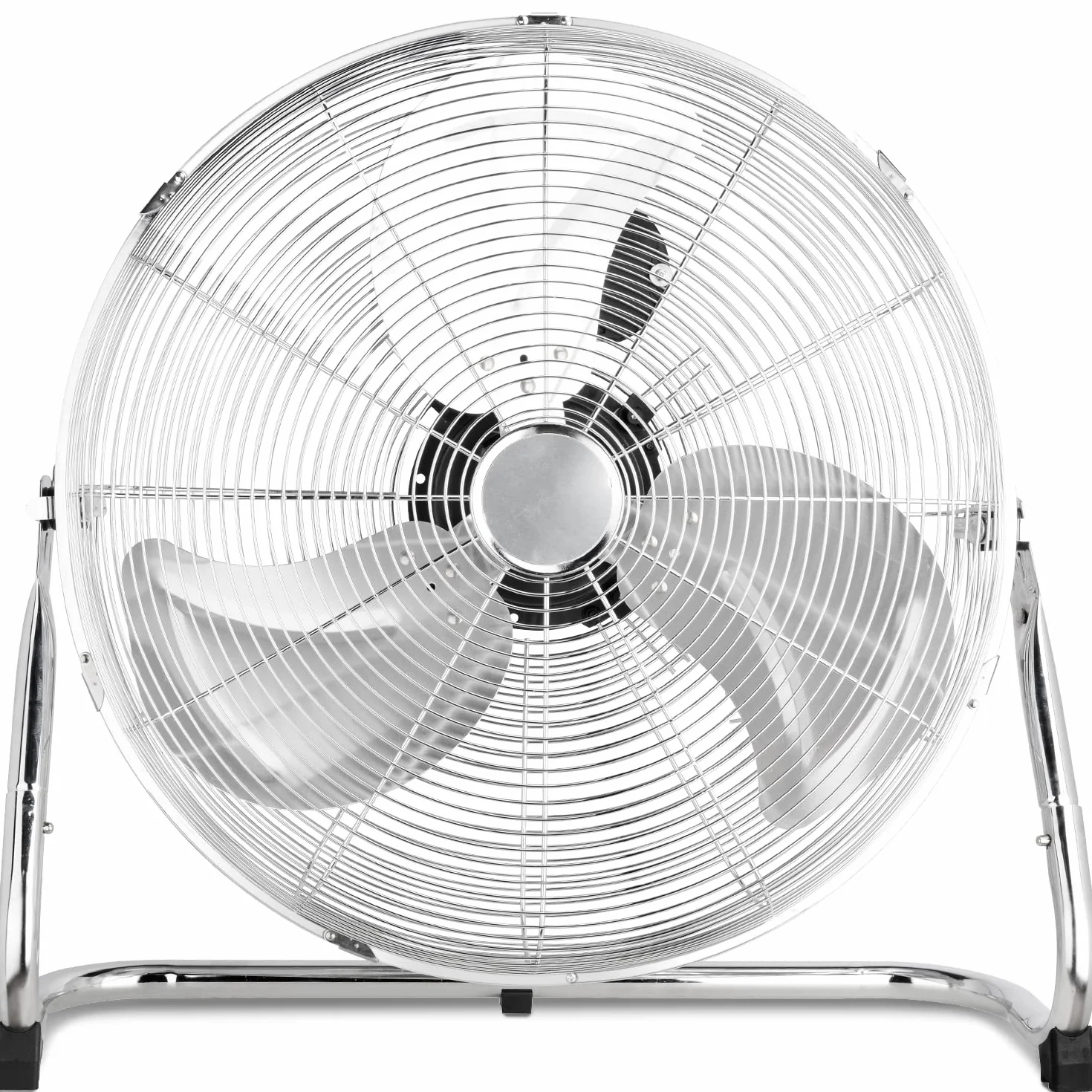 Pro Beeze Ventilador de Suelo Industrial de 50 cm (20") con Asa de Transporte para Hogares y Gimnasios. Potente Motor de 120 W, 3 Velocidades y Cabezal Ajustable - Cromado