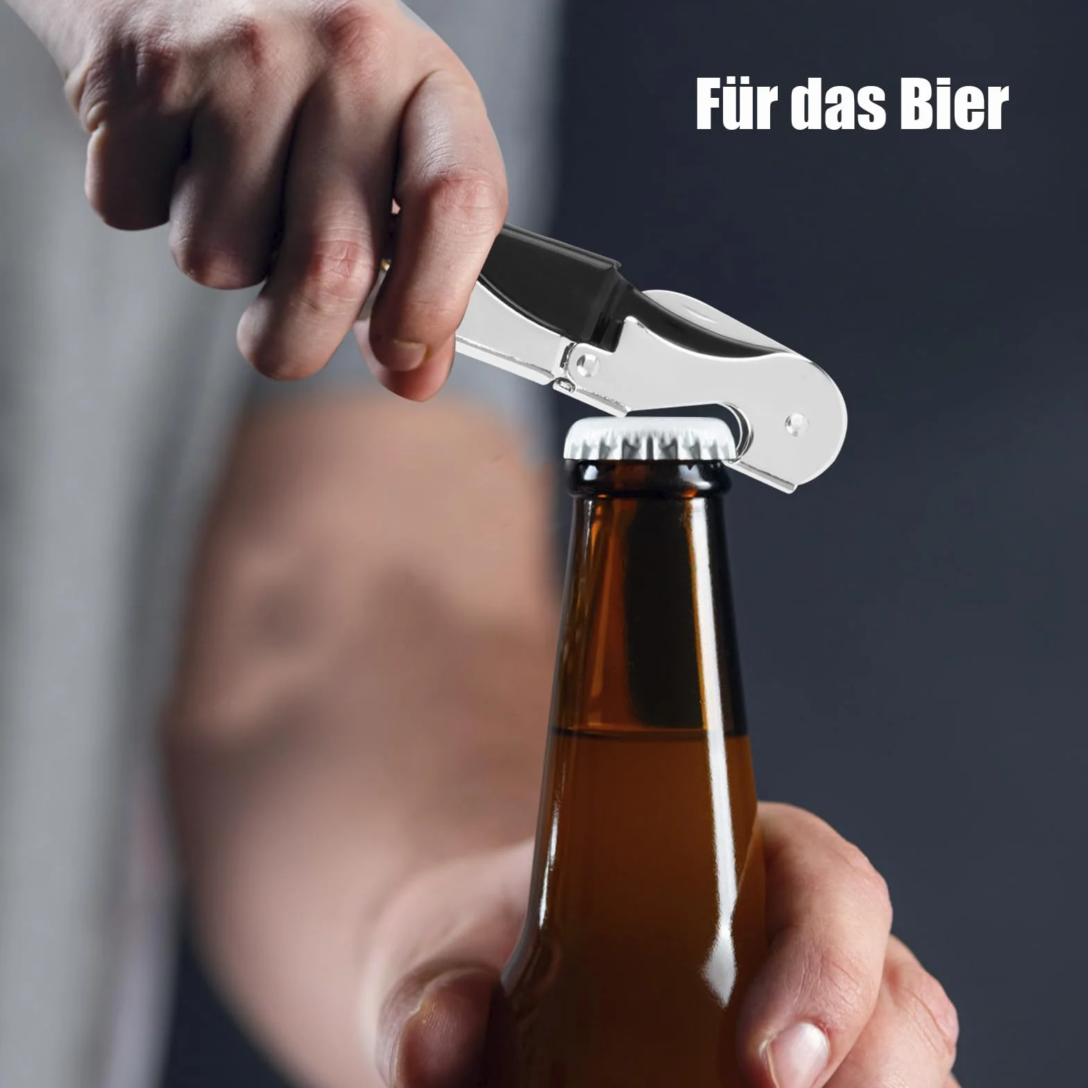 Sacacorchos de acero inoxidable 3 en 1, abridor de vino y cerveza para sommeliers