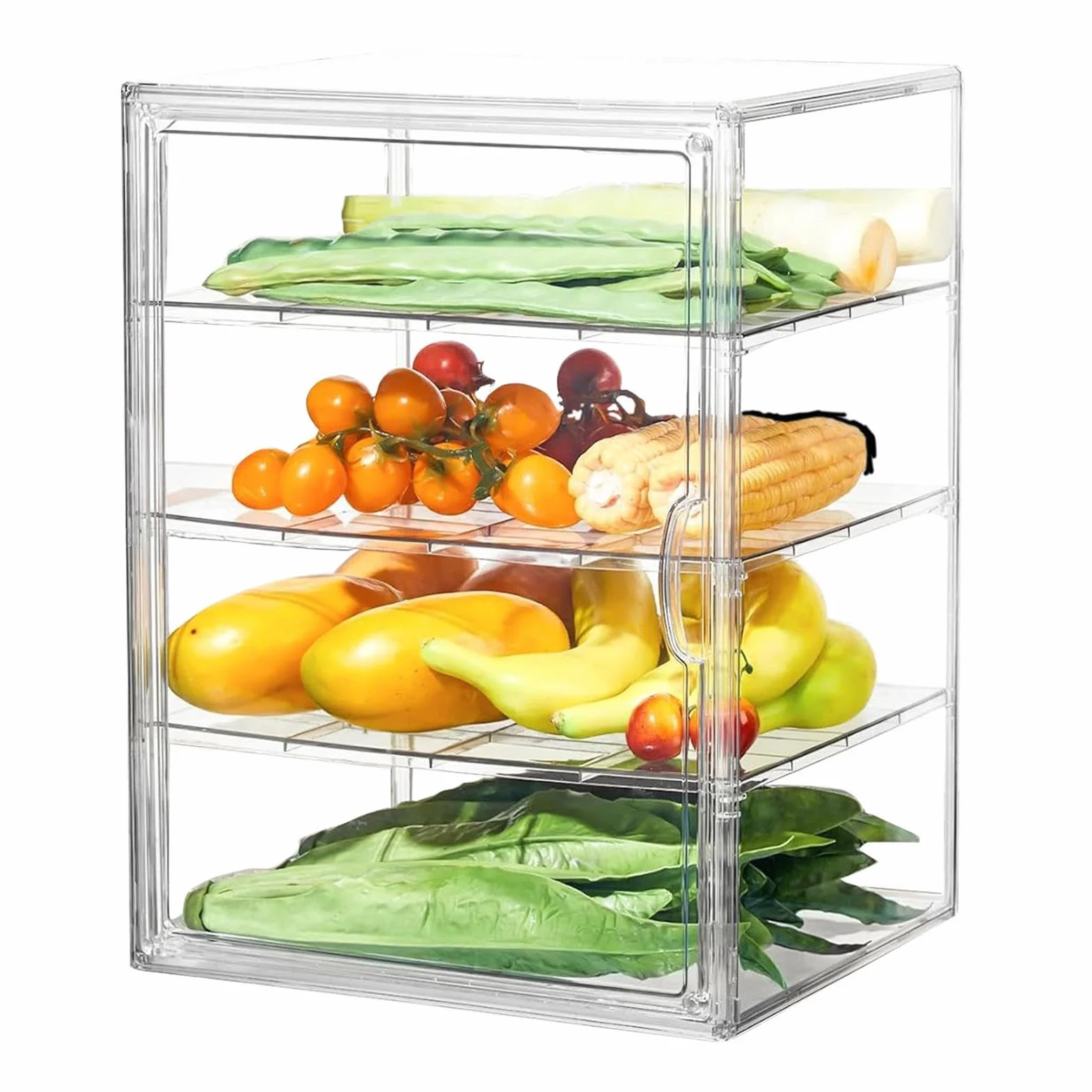 Expositor De Panadería Expositor Ajustable De Acrílico Transparente | Contenedor De Pan Para Encimera De Cocina para encimera, esquina, despensa, sándwich, tostada, hogaza, masa, bollo,