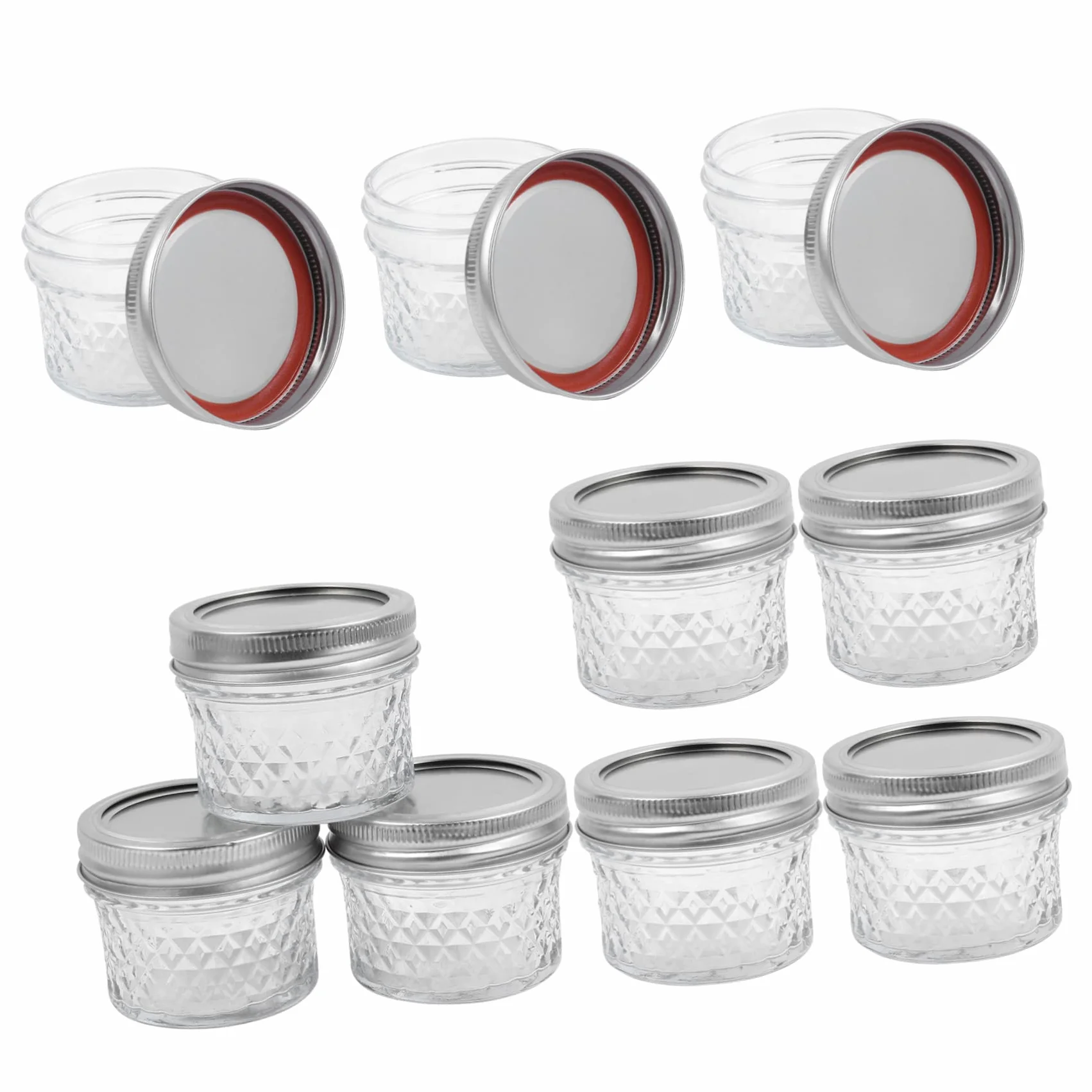 TOPBATHY 10 Piezas Frascos de Transparentes de Tarros Sellados para Almacenamiento de Miel y Jugos Recipientes de Cocina para Conservas y Alimentos
