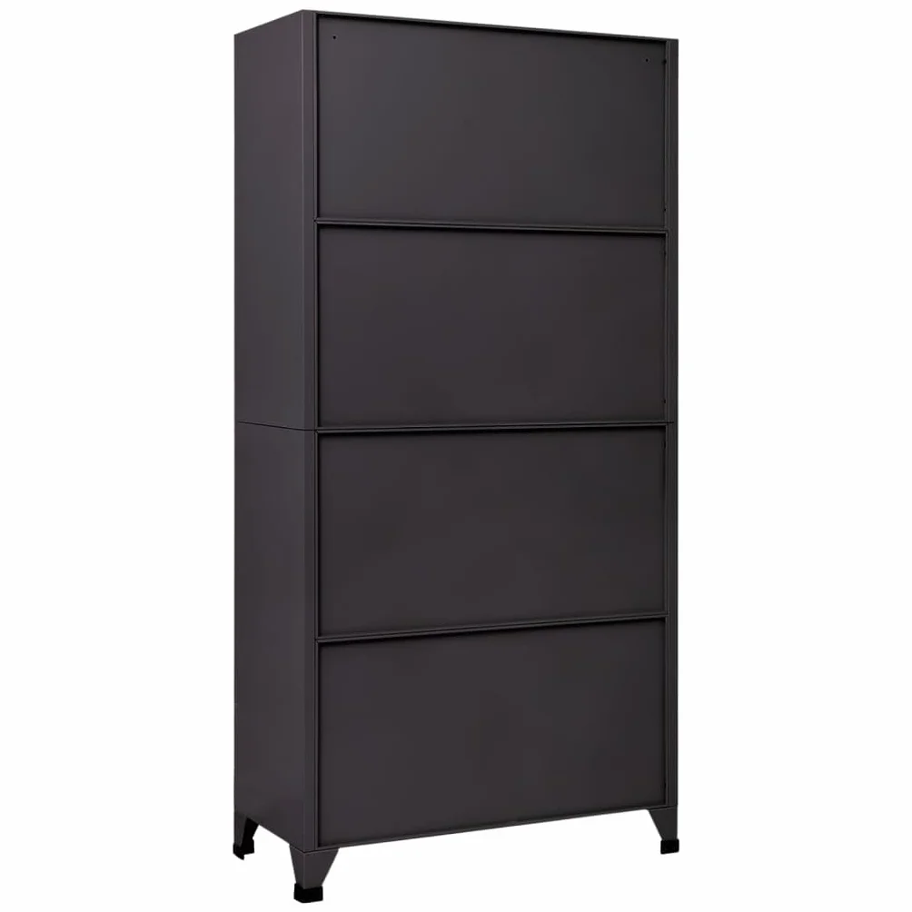 Brokky Taquillas metalicas Taquillas Vestuario 12 Puertas con Llave para Colegios y Oficinas-Antracita y Blanco-con 12 cerraduras
