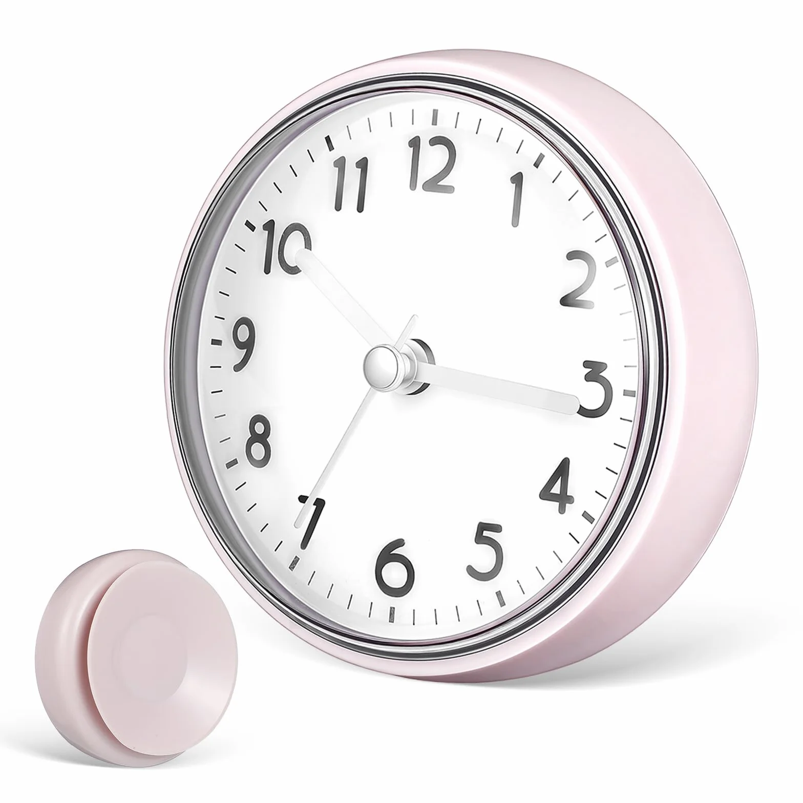 Zerodeko Reloj Mini de Pared Ventosa Resistente al Agua para Baño