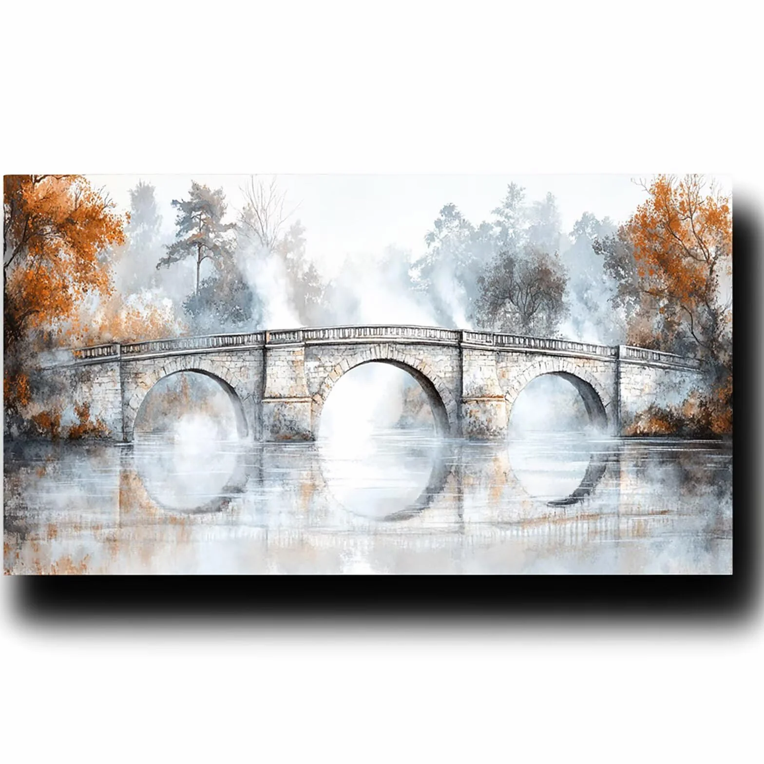 Pintar por Numeros Adultos Árbol, Pintar por Numeros Niños Kit Manualidades Adultos Puente Cuadros para Pintar por Numeros Pintura Acrílico, Cuadros Decorativos Regalos Para Mujer 80X160cm 7w-6-5