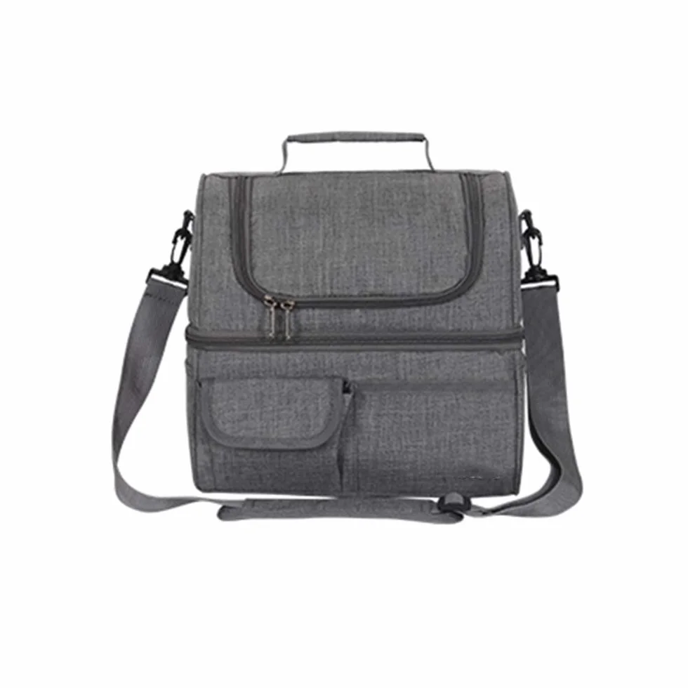 Bolsa de Picnic Las bolsas de almuerzo impermeables pueden mantener la comida caliente Bolsas de Almuerzo(Grey)