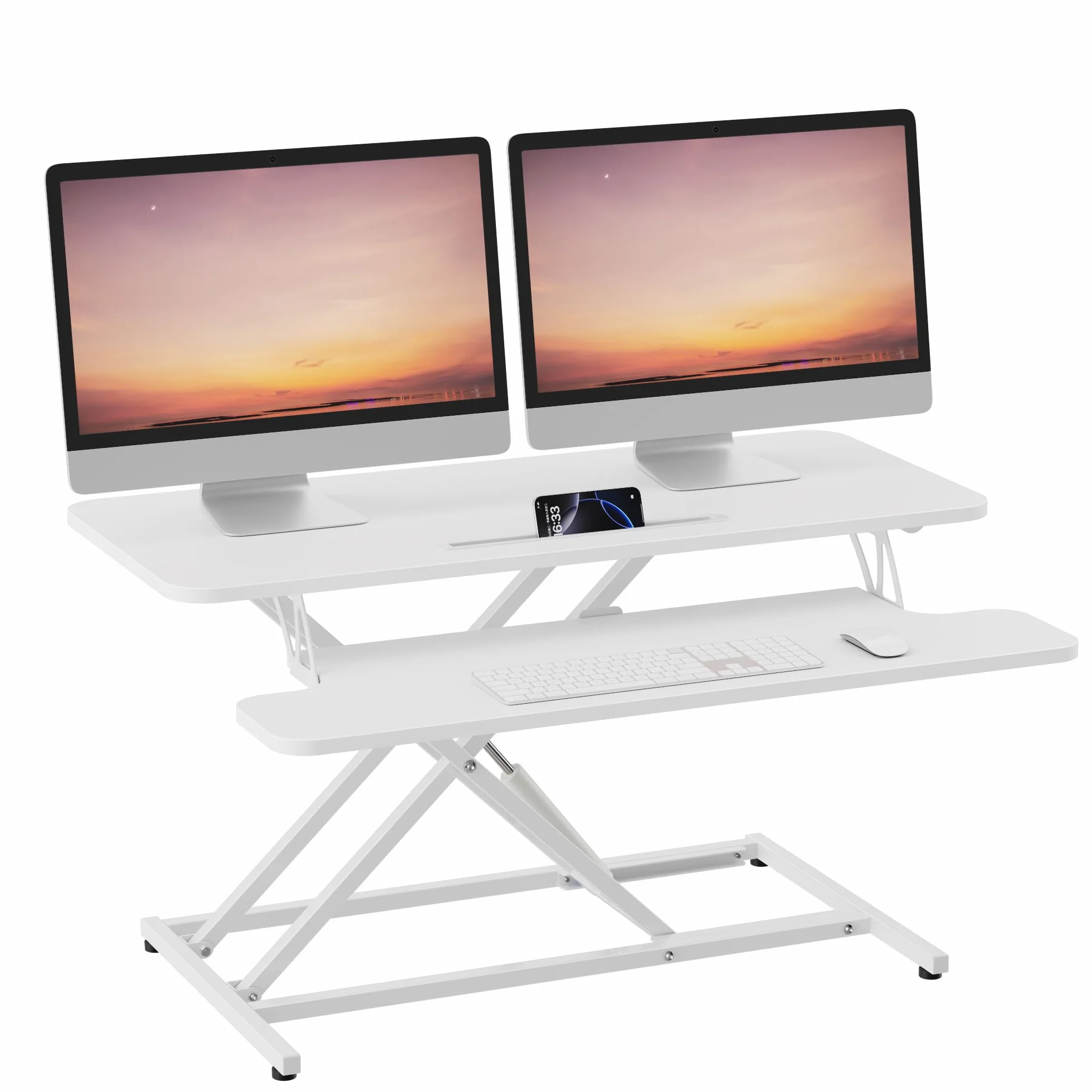 ERGOMAKER Convertidor de Escritorio de pie, Convertidor de Escritorio de Pie de 91 x 40cm Altura Ajustable