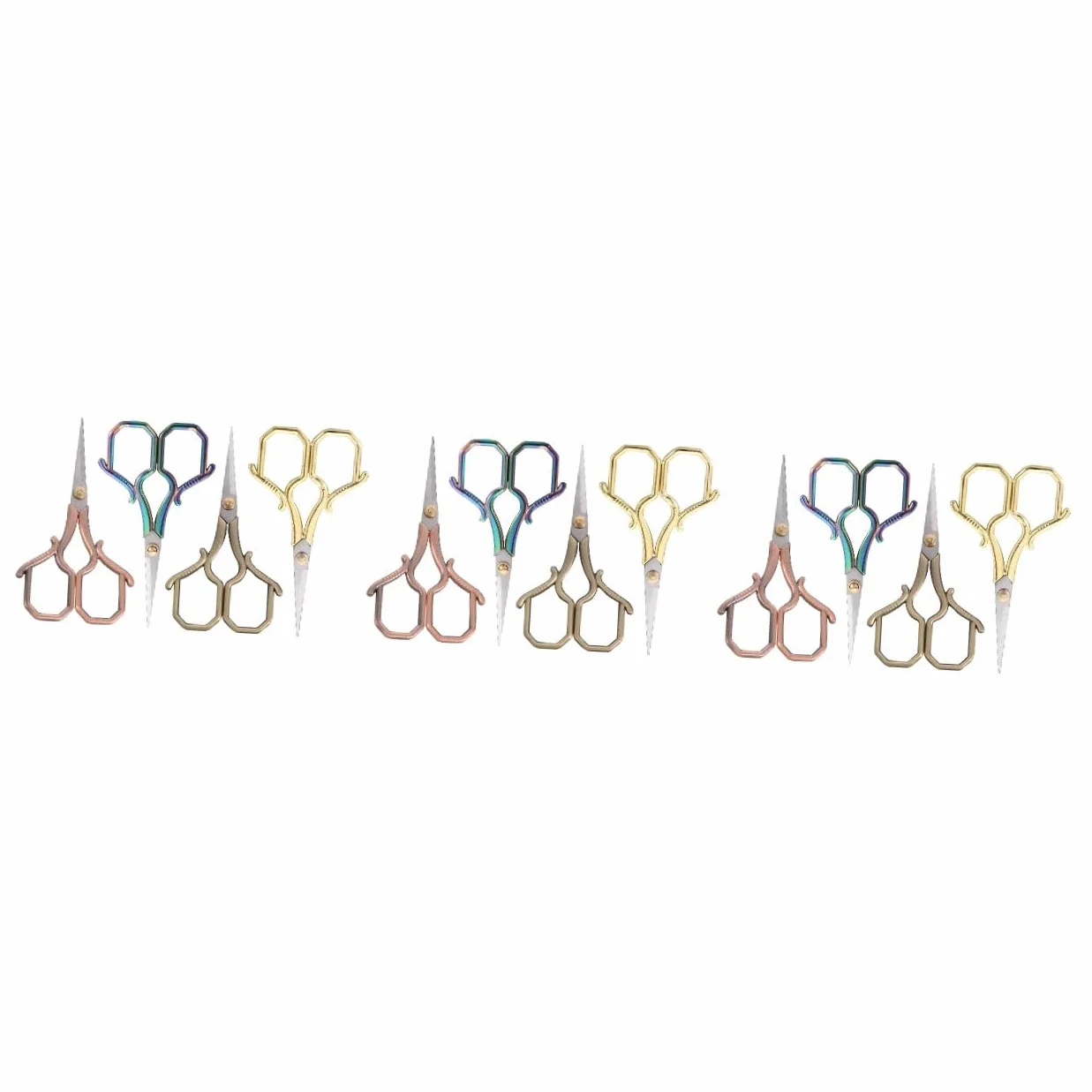 Operitacx 12piezas Tijeras De Costura Vintage Para Bordar Pequeñas Tijeras De Manualidades Afiladas y Portátiles Para y