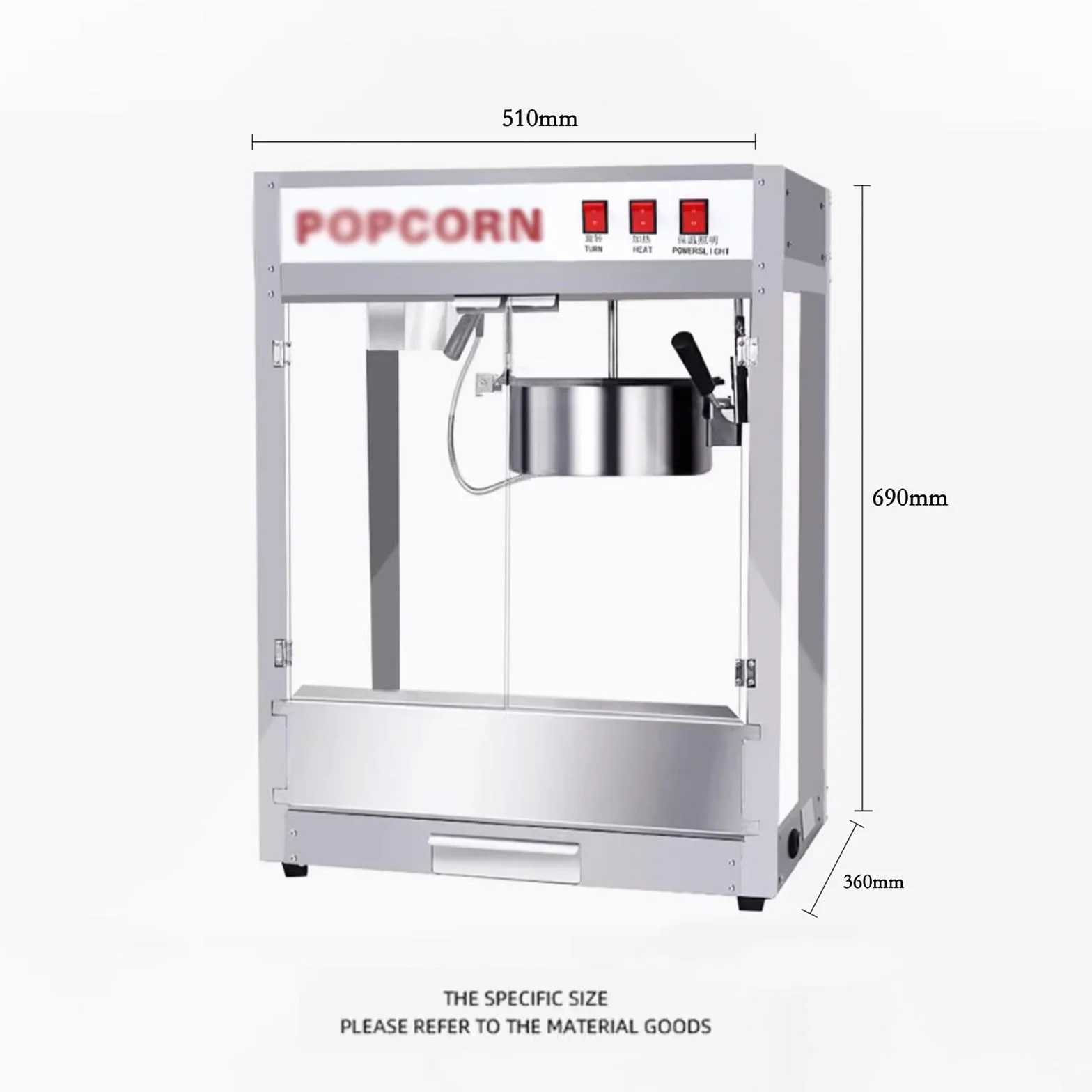 fabricante de palomitas de maíz Máquina de palomitas maíz cine comercial calefacción eléctrica totalmente automática Snack Puffer para uso familiar