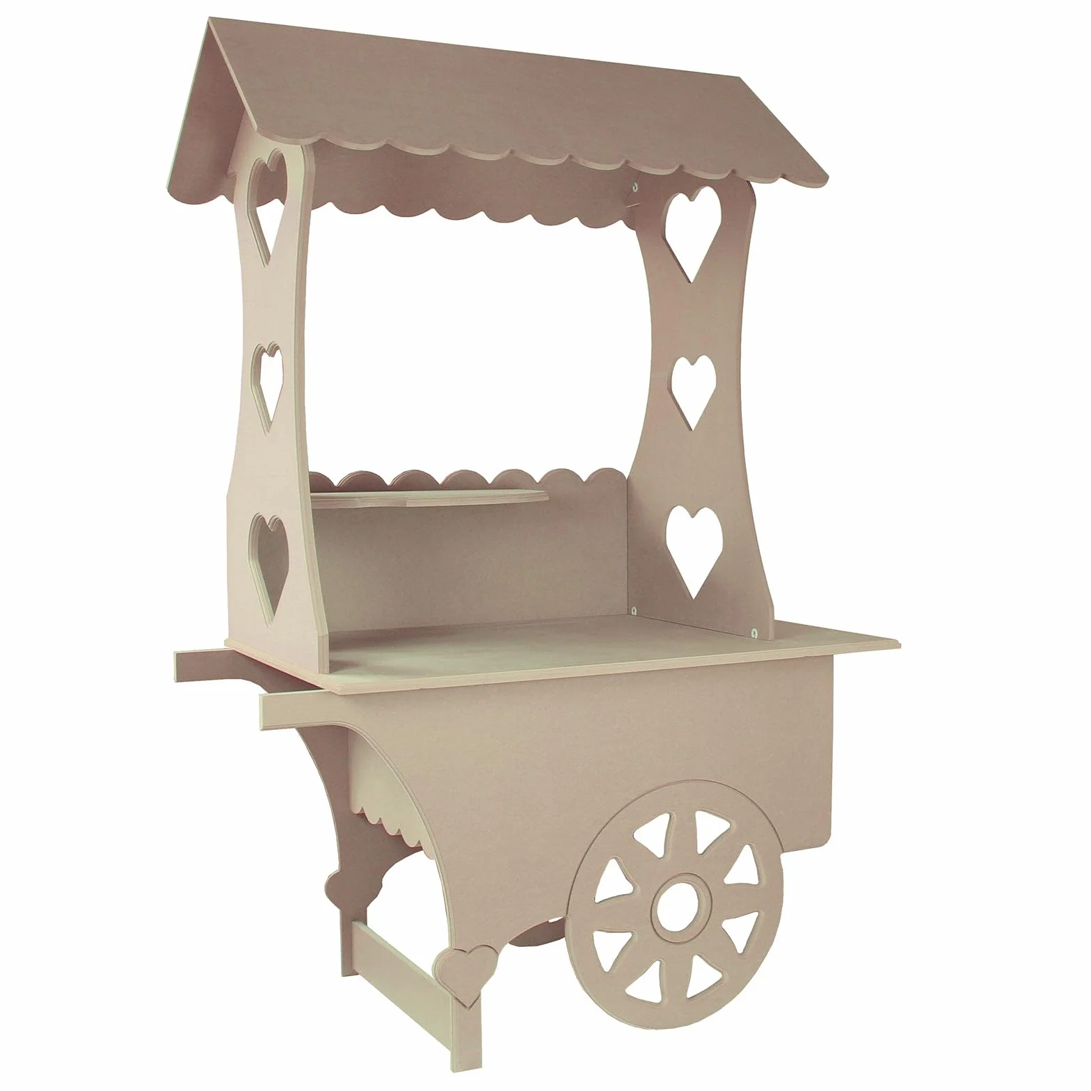 Monster Shop Carrito de Dulces en Madera MDF | 199x133x73cm | Carrito de Caramelos | Expositor de Postres | Accesorio para Bodas | Accesorio para Cumpleaños| Accesorio para Eventos