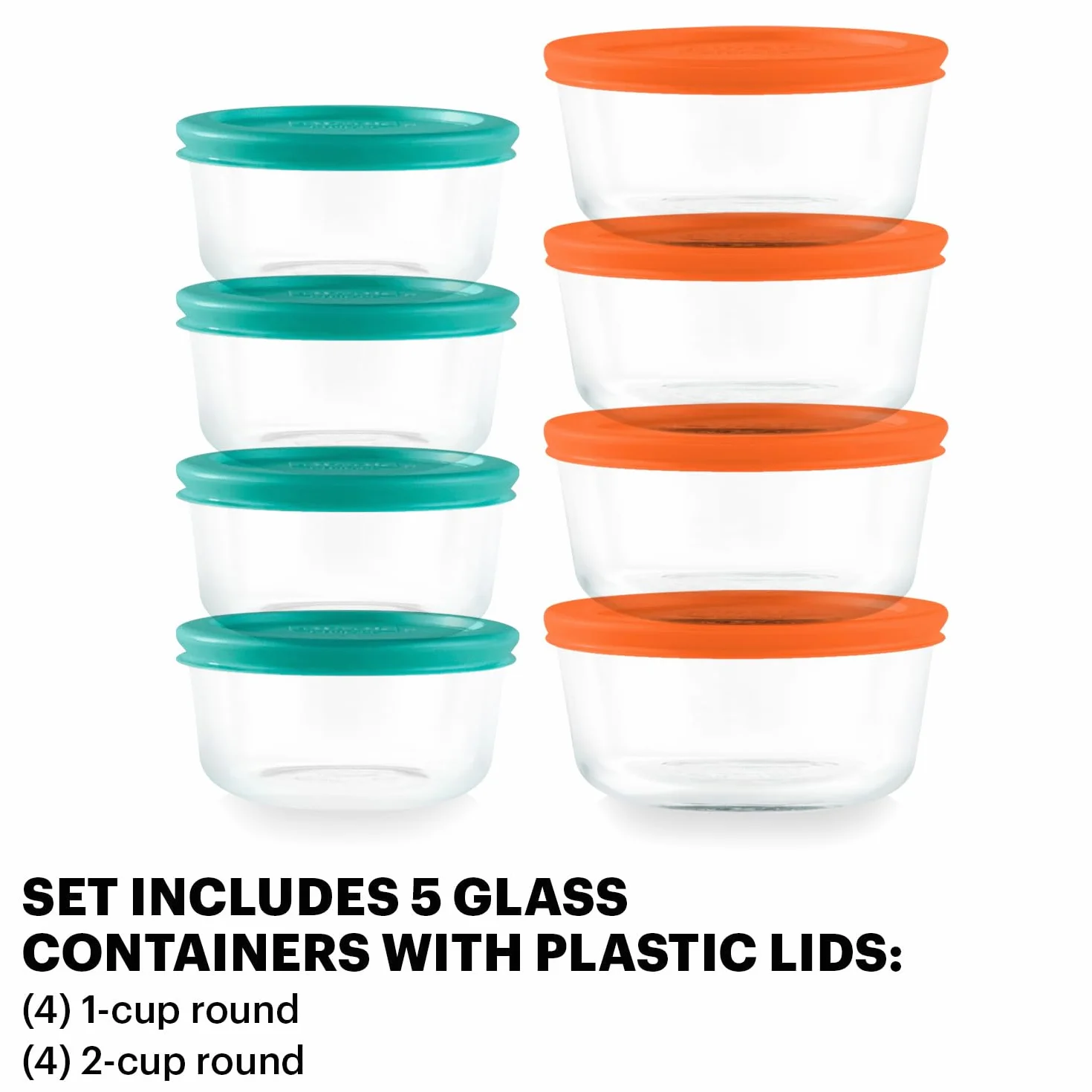 Pyrex 1136618 Contenedores de almacenamiento de alimentos de vidrio