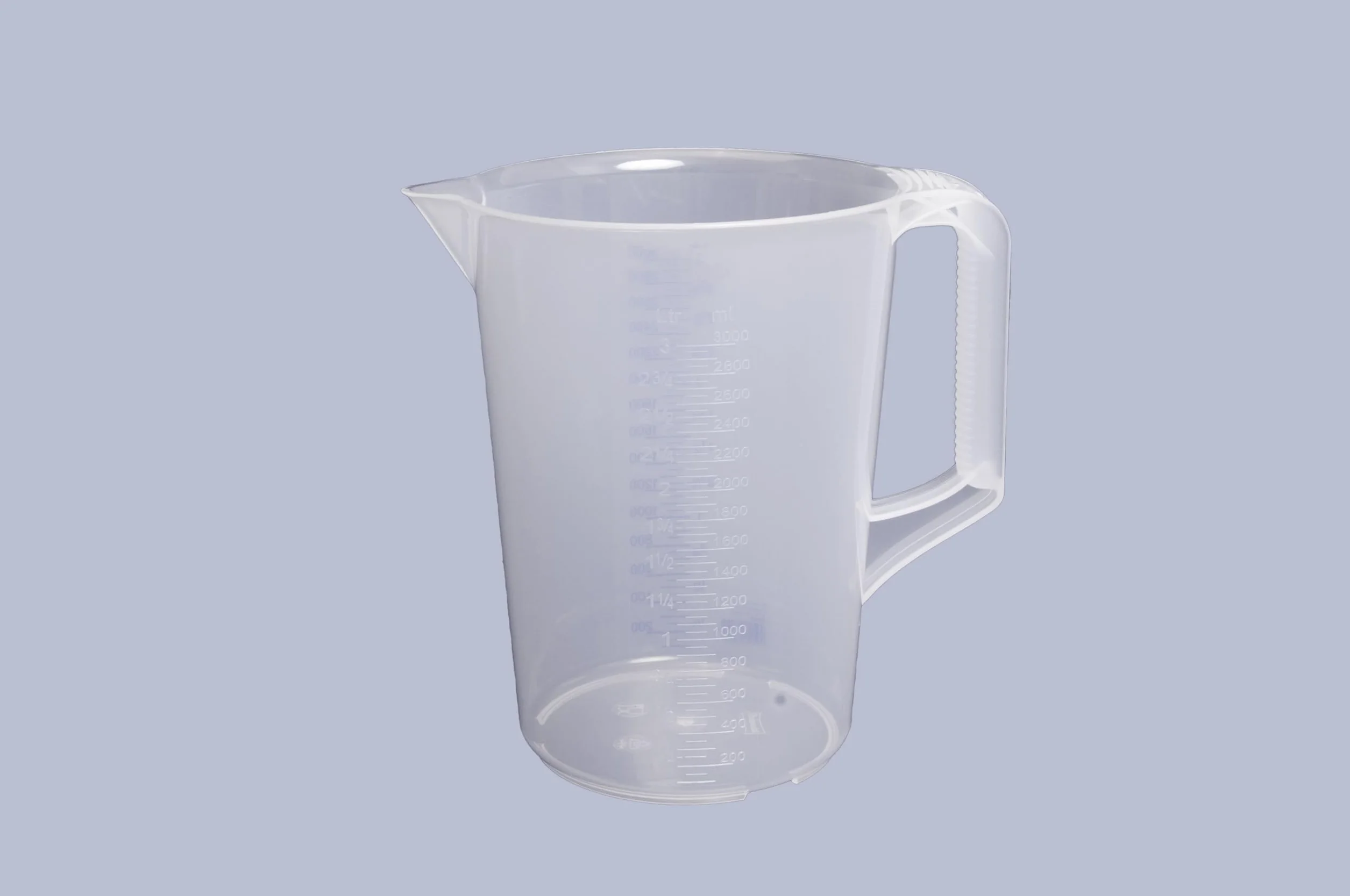 Hünersdorff Jarra medidora de polipropileno 3000 ml PP transparente apilable