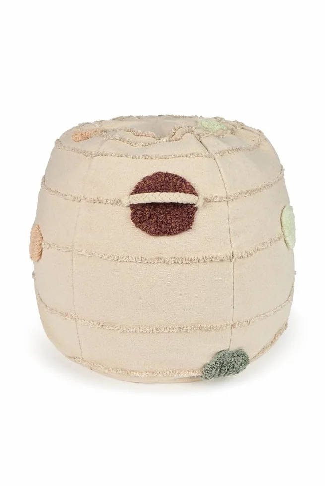 Lorena Canals Puf Infantil Sistema Solar 50Øx45cm - Pouf Infantil - Poufs - Sofa para Nino y Nina - Puff para niños Infantiles - Asiento Puff para niños - Puff Infantil-Puff Salon para niños