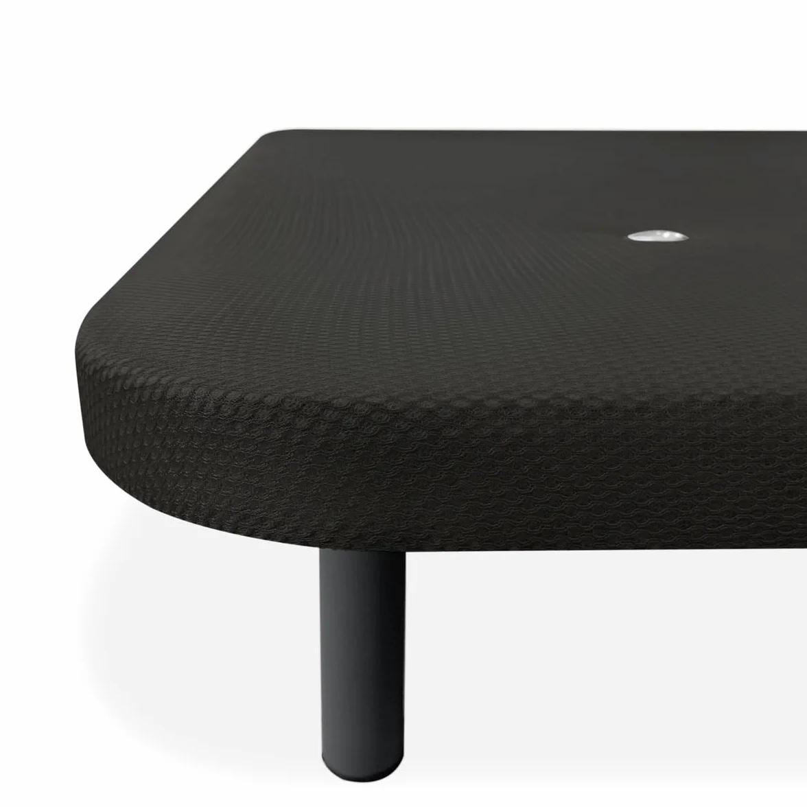 Somnia Descanso - Base Tapizada 3D Reforzada, Gran Estabilidad con 5 Barras Transversales con Válvulas de ventilación y 6 Patas metálicas roscadas de 25cm, 135x190, Gris Oscuro