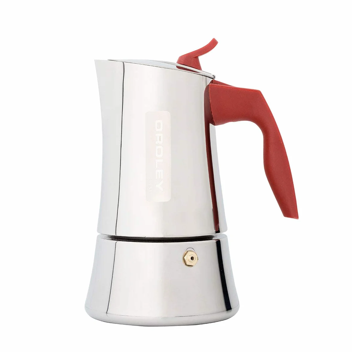 Oroley - Cafetera Italiana Stilla | Acero Inoxidable | 10 Tazas | Cafetera Inducción, Vitrocerámica, Fuego y Gas | Estilo Tradicional