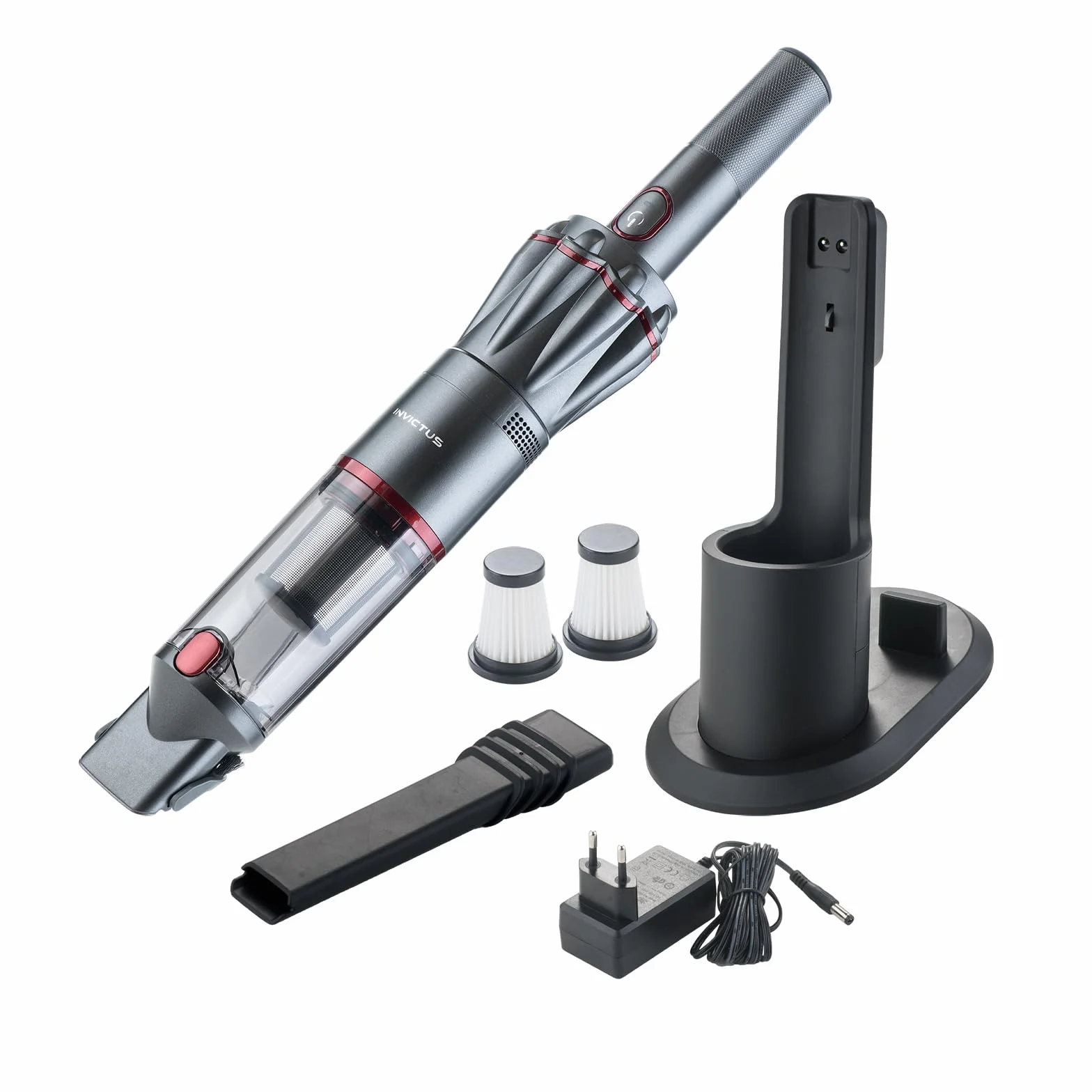 Genius A28178 - Aspirador de Mano (PP, Acero Inoxidable, Color Antracita