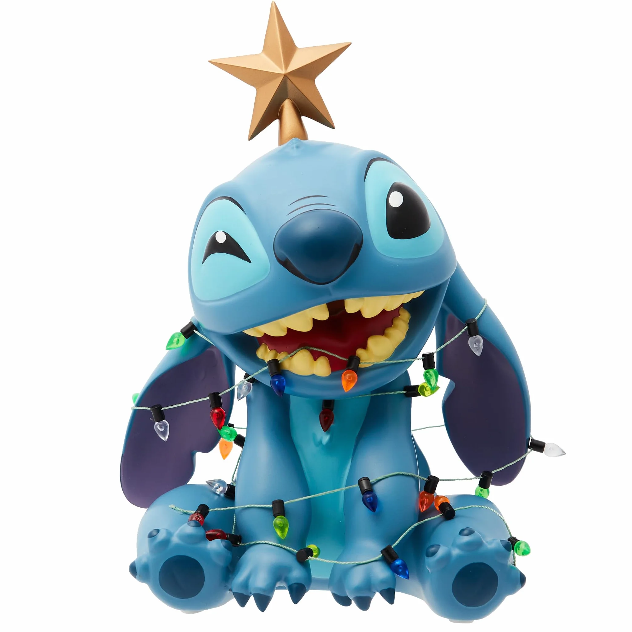 Enesco Disney Showcase Stitch Envuelto en Luces de Navidad 19 cm Multicolor