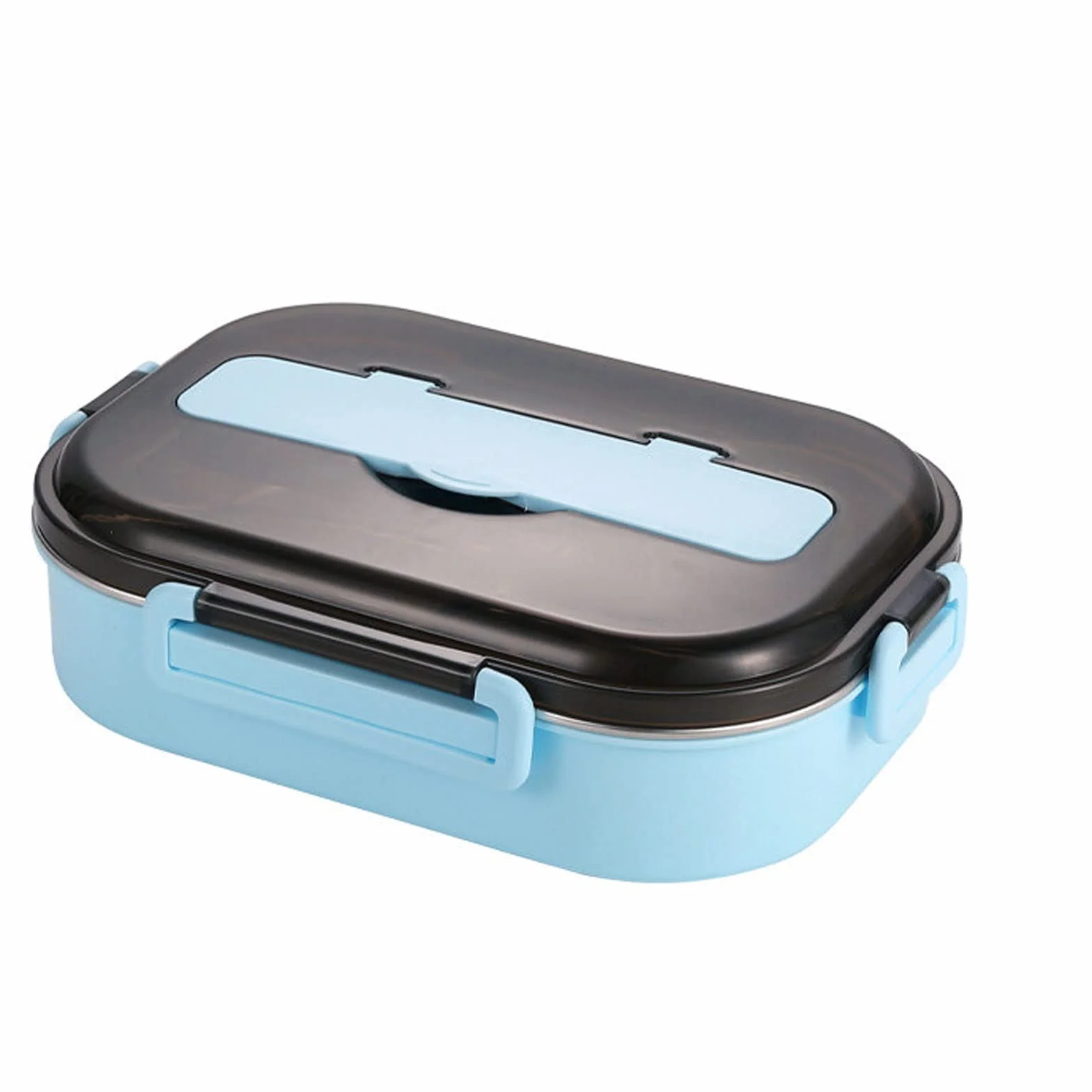 Fiambreras Bento de acero inoxidable 304, fiambrera portátil for picnic, apta for microondas, con compartimentos