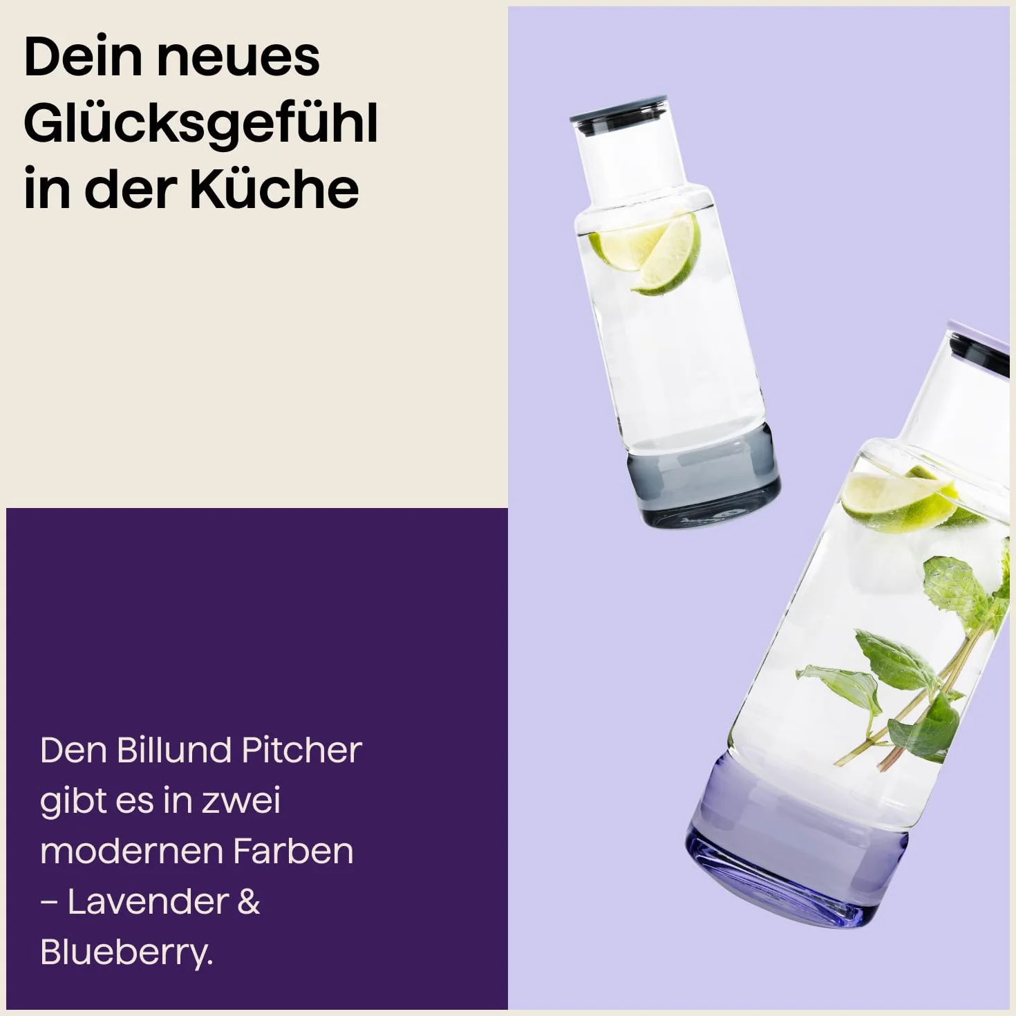 CrushGrind BILLUND - Jarra (1 L), color lavanda