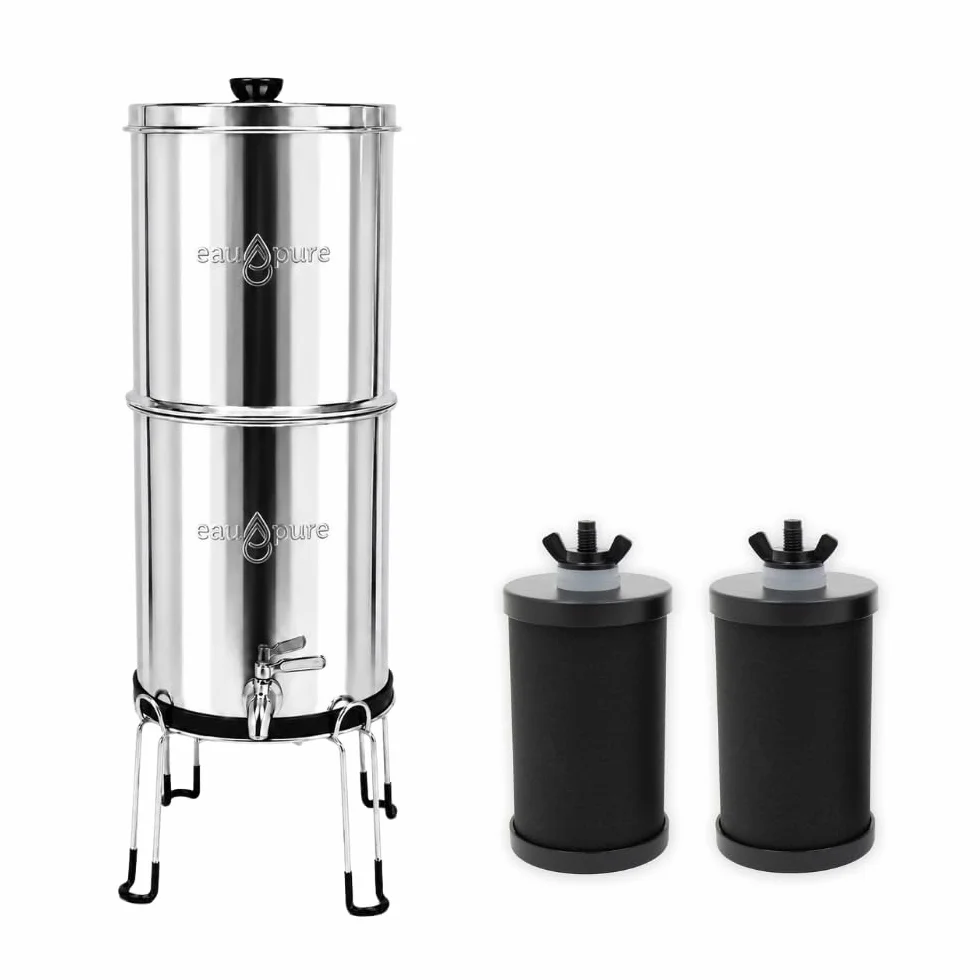 Cartuchos filtrantes para agua - 2 unidades - Filtran bacterias y cloro - Agua potable limpia en cualquier lugar - Compatibles con todos los filtros de agua Eaupure