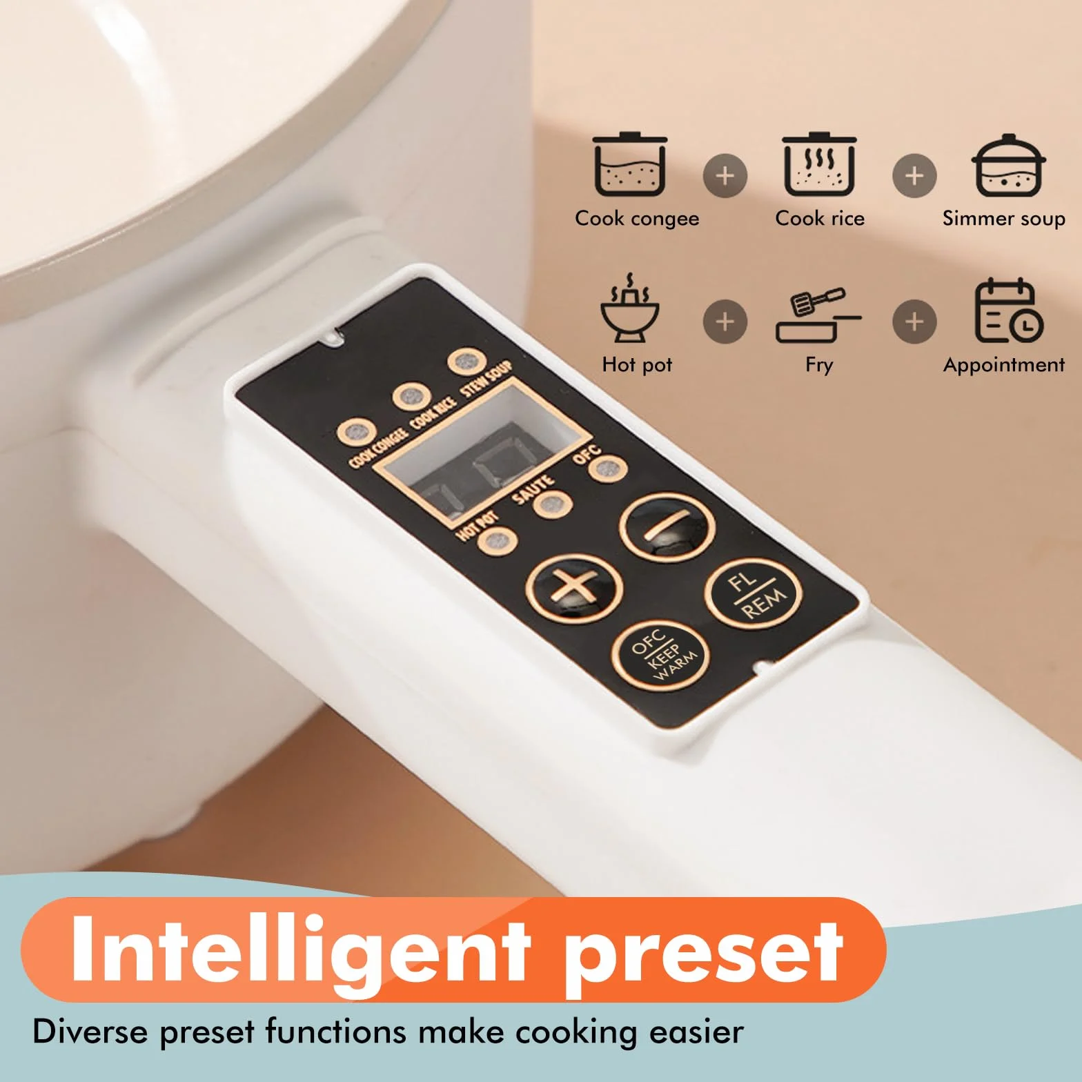 Olla eléctrica 1.6 L mini multicocina antiadherente con vaporizador y programación para ramen rápido