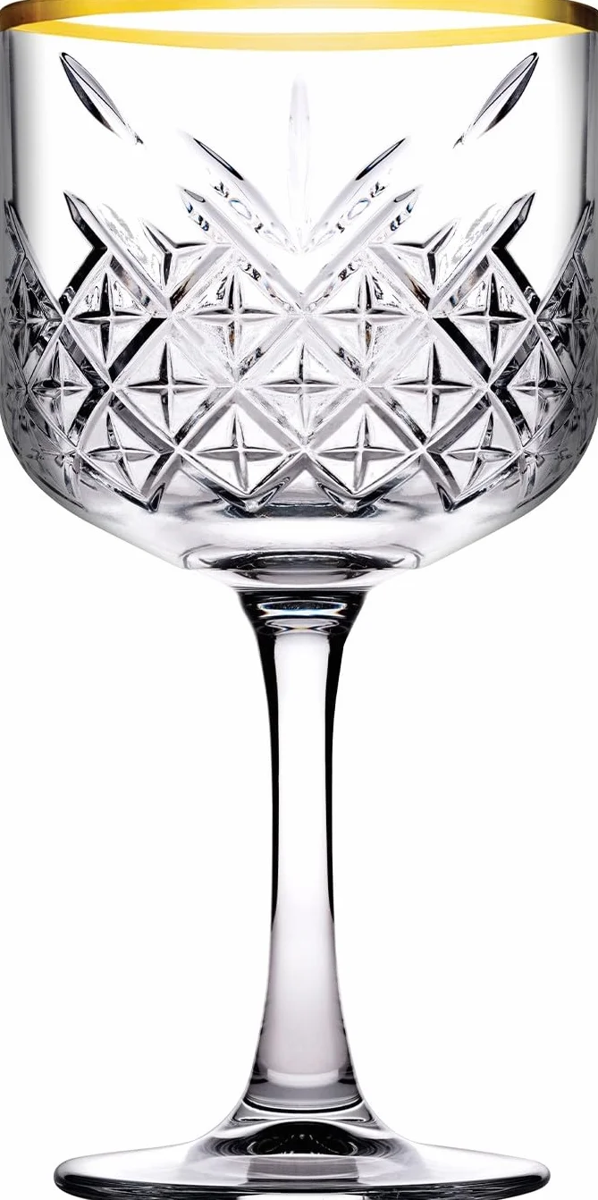 Pasabahce Juego de copas de vino Timeless oro 4 unidades 500 ml copas de vino tinto 10,2 x 10,2 x 19,8 cm clásico