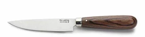 PALLARES SOLSONA - Cuchillo Cocina Acero Inoxidable 10 cm con mango redondo de madera de Palo Violeta